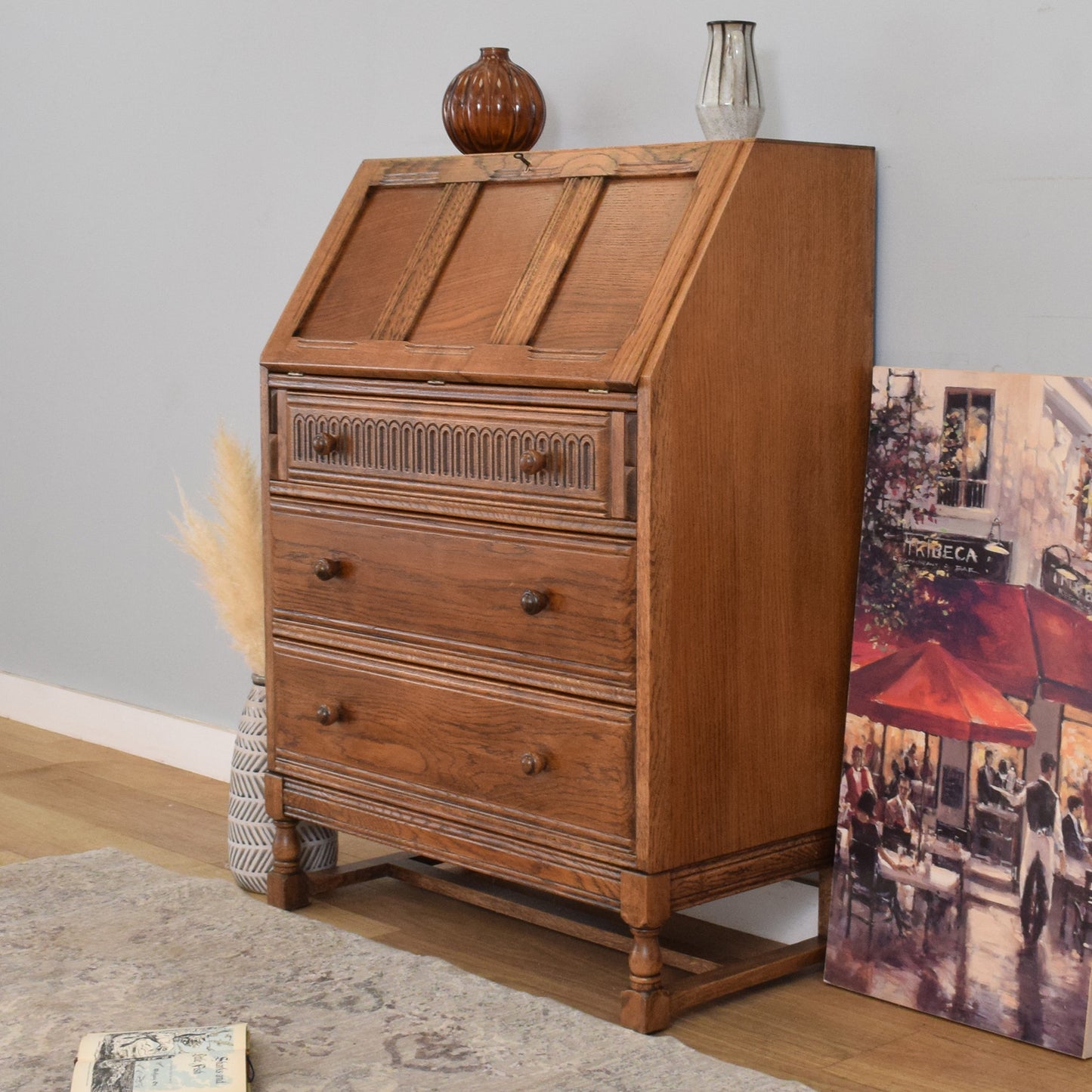 Vintage Oak Bureau