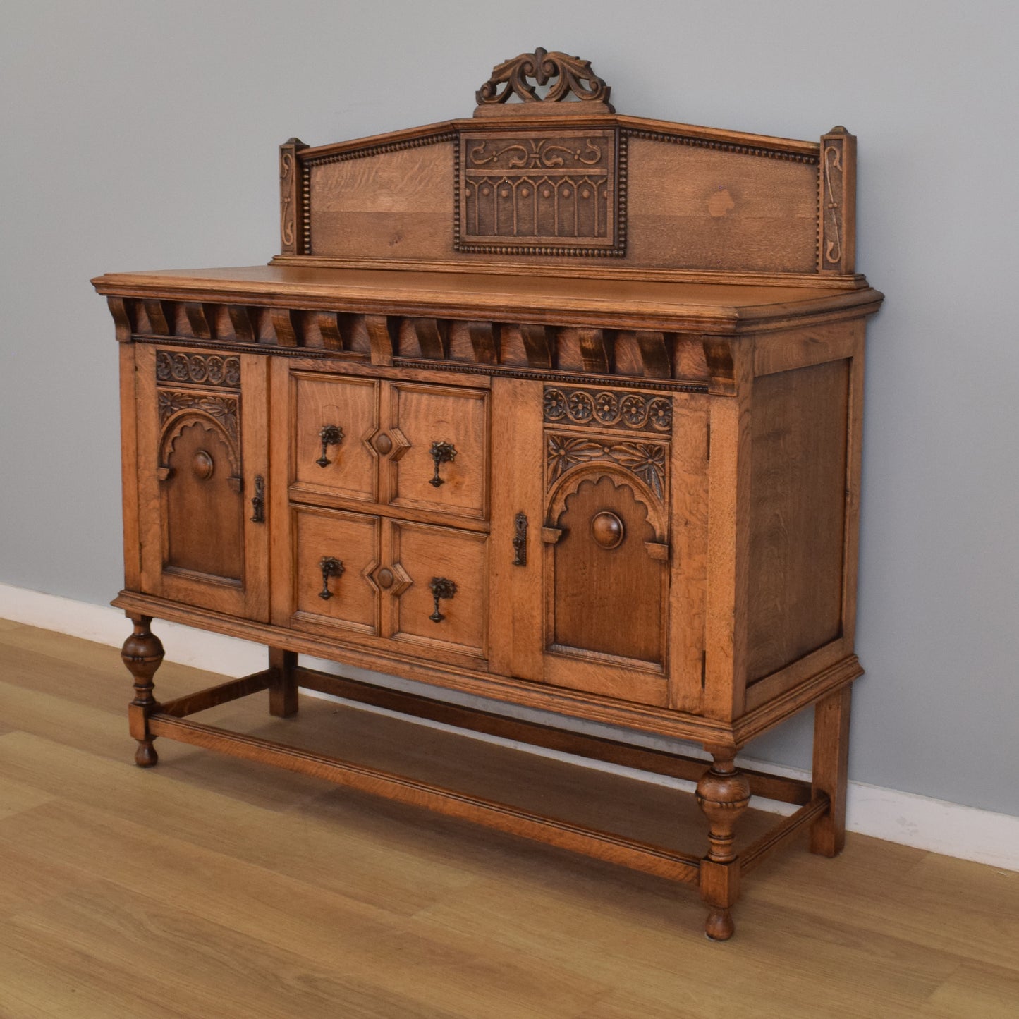 Carved Oak Sideboard