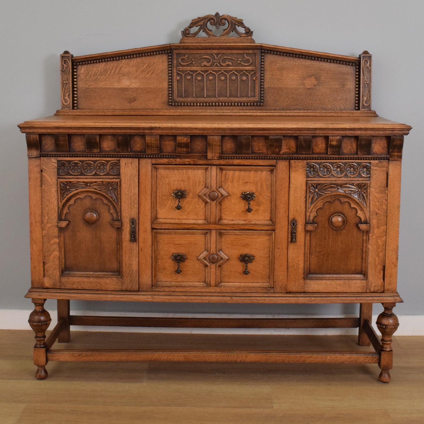 Carved Oak Sideboard