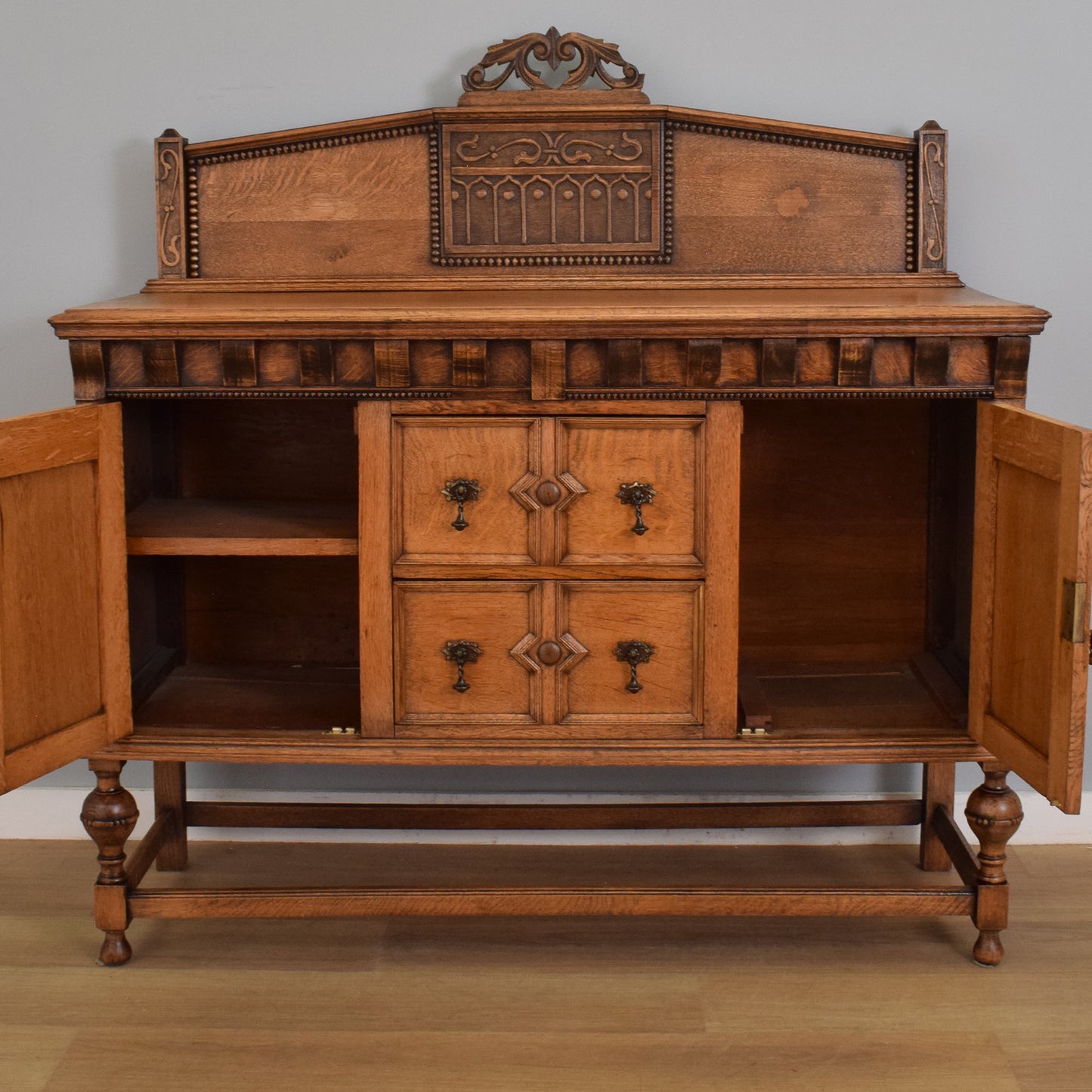 Carved Oak Sideboard