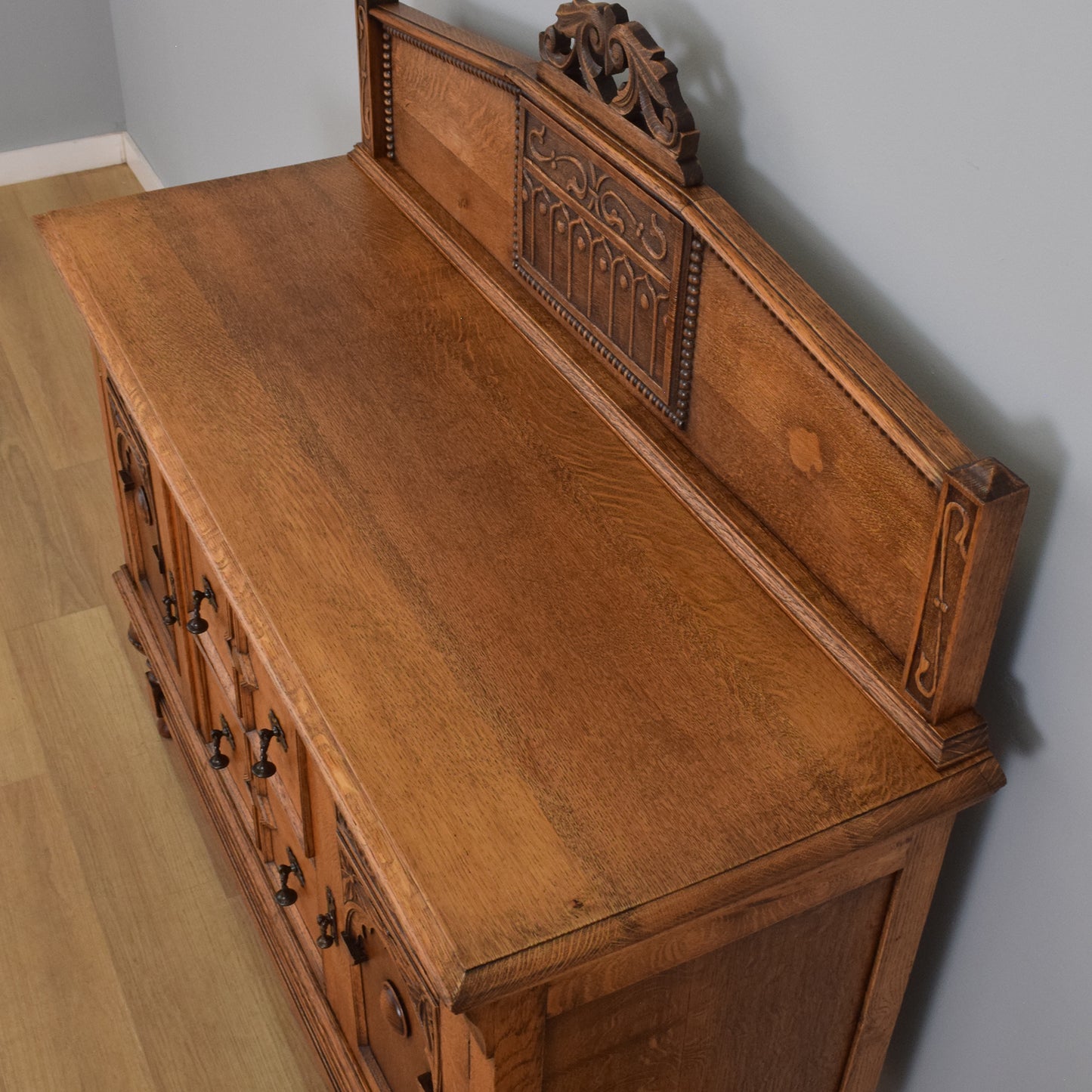 Carved Oak Sideboard