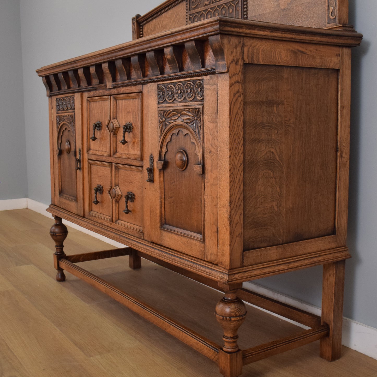 Carved Oak Sideboard