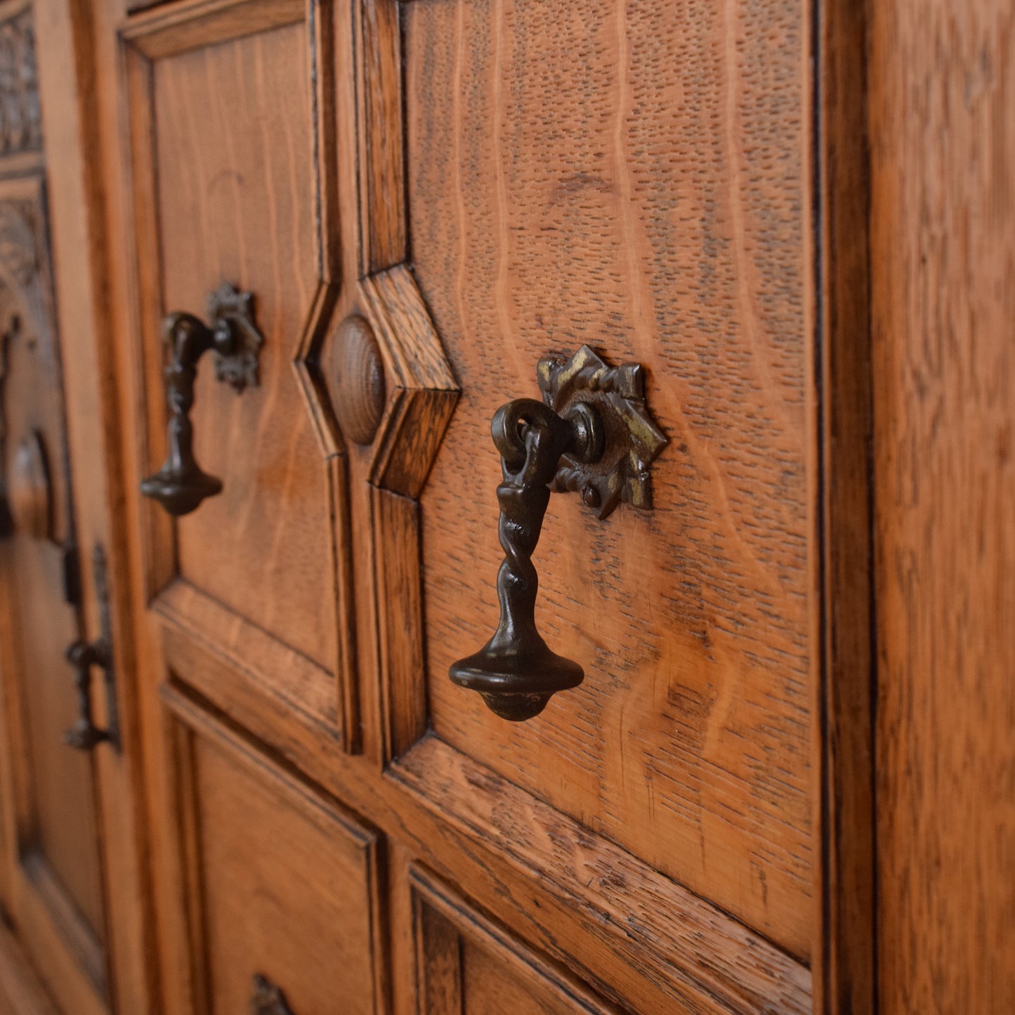 Carved Oak Sideboard