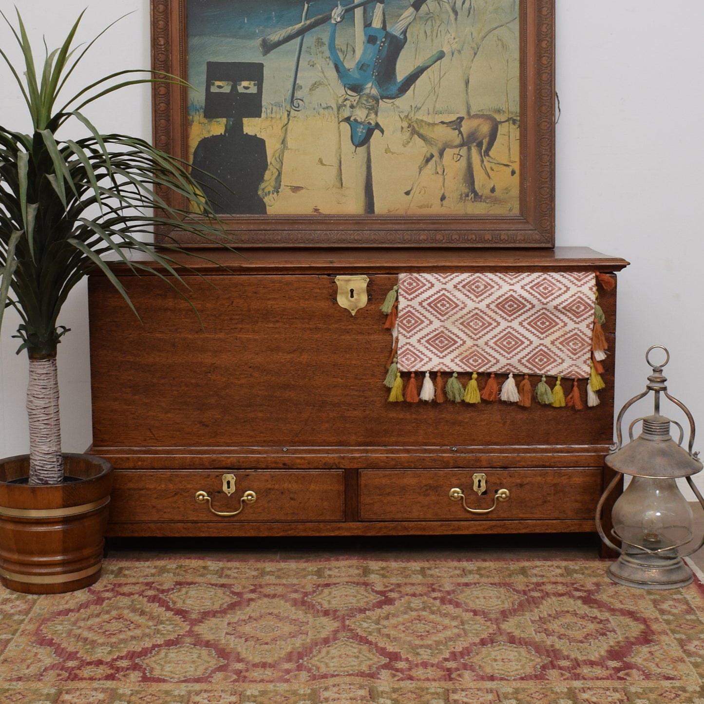 Vintage Oak Mule Chest