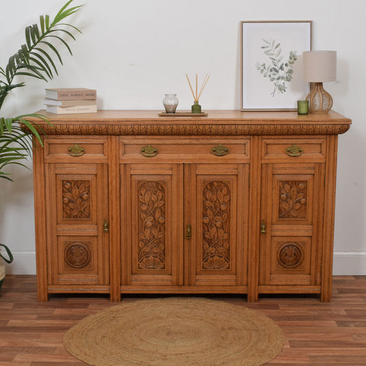 Carved Oak Sideboard