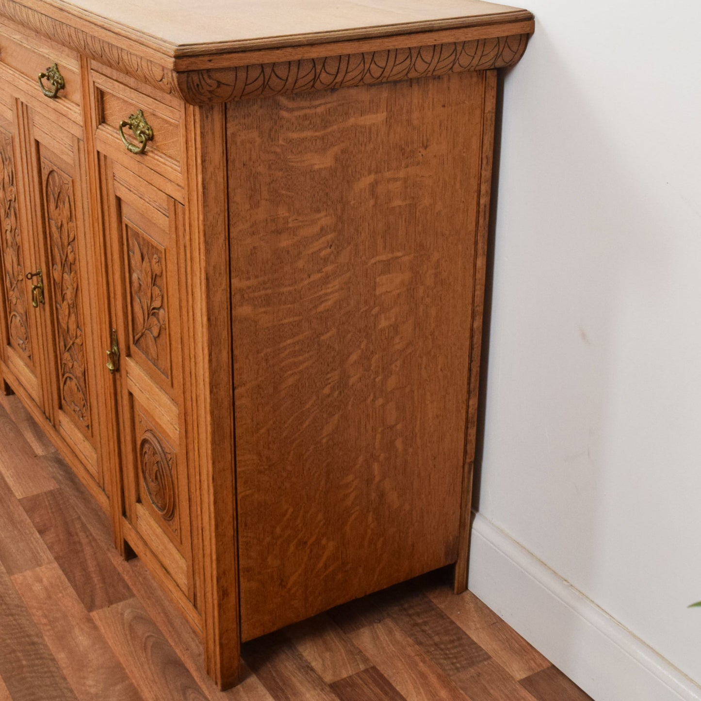 Carved Oak Sideboard