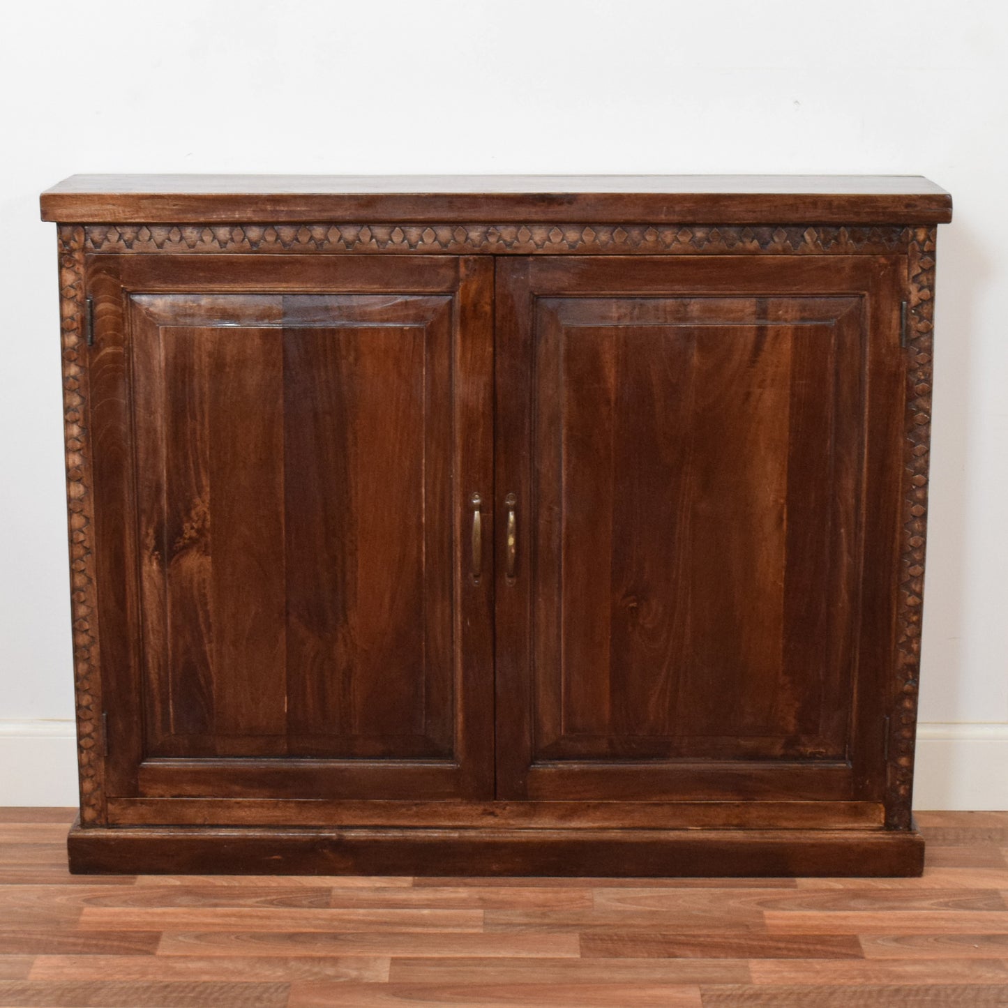 Carved mahogany bookcase