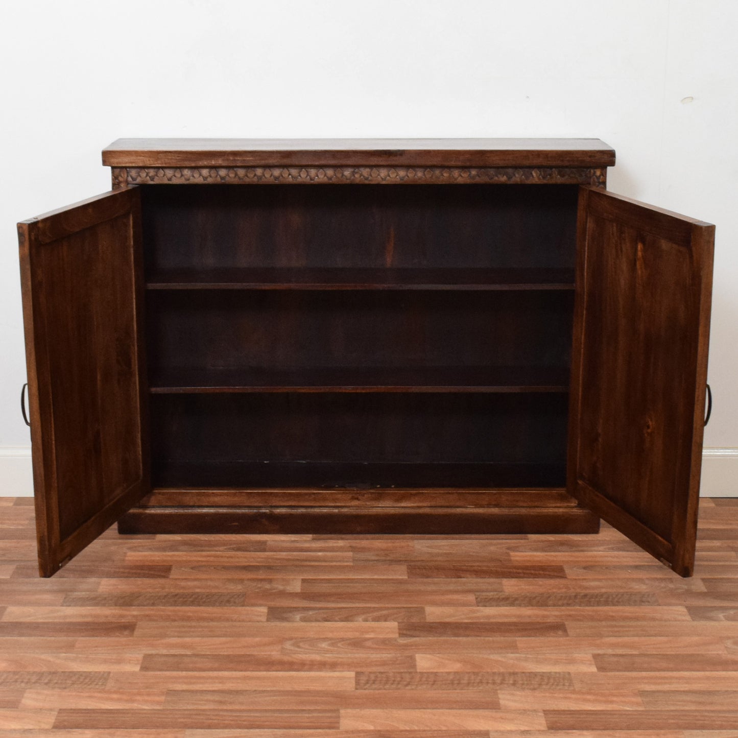 Carved mahogany bookcase