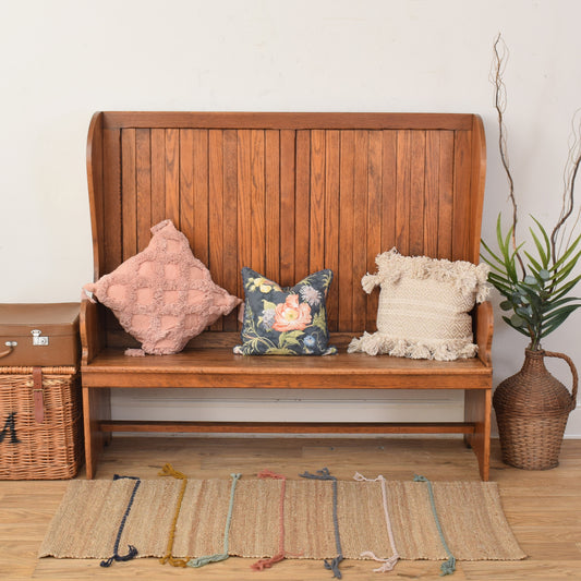 Oak High Back Pew