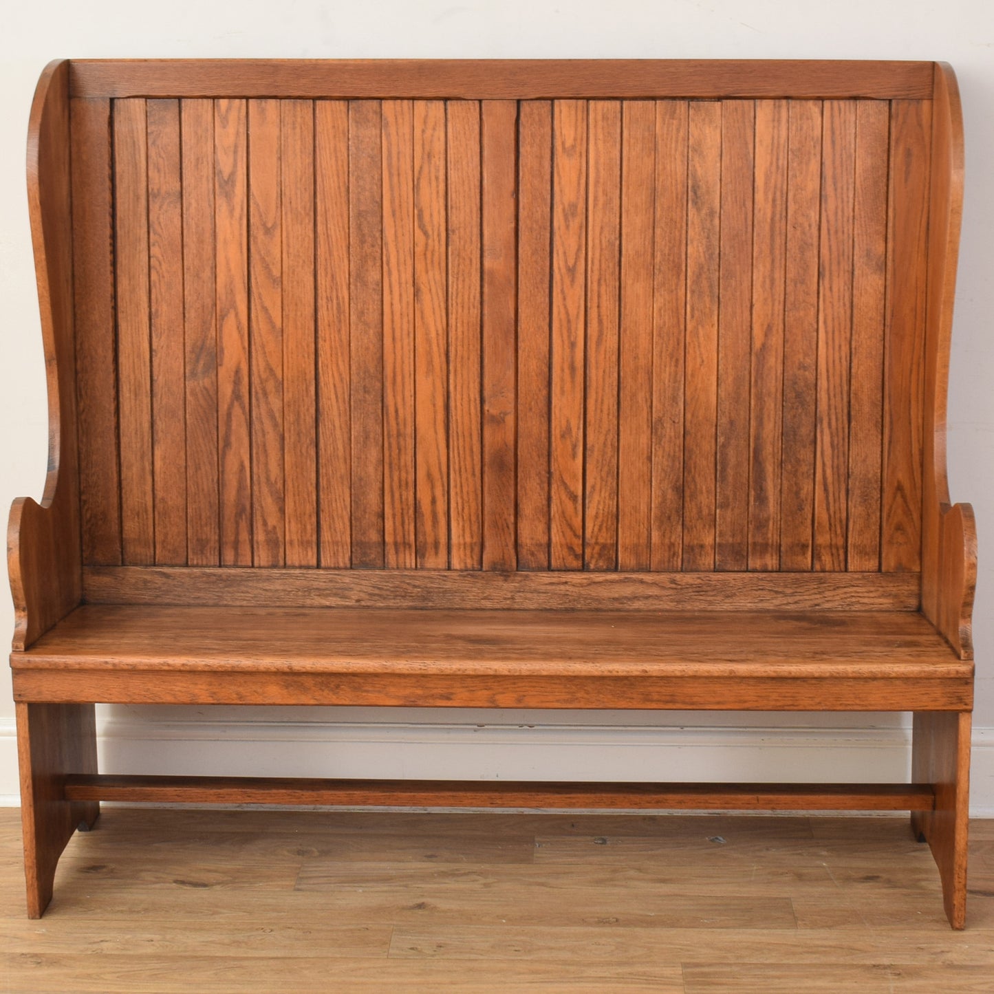 Oak High Back Pew