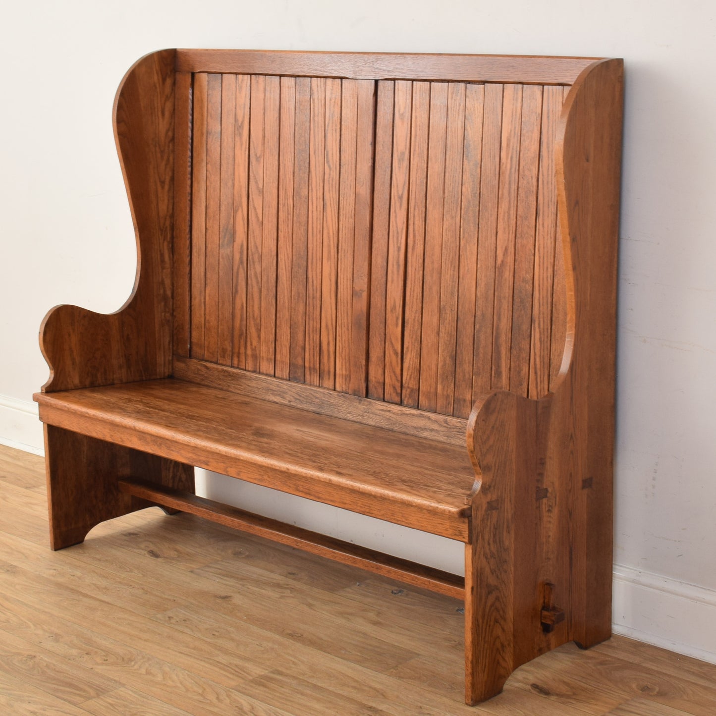 Oak High Back Pew
