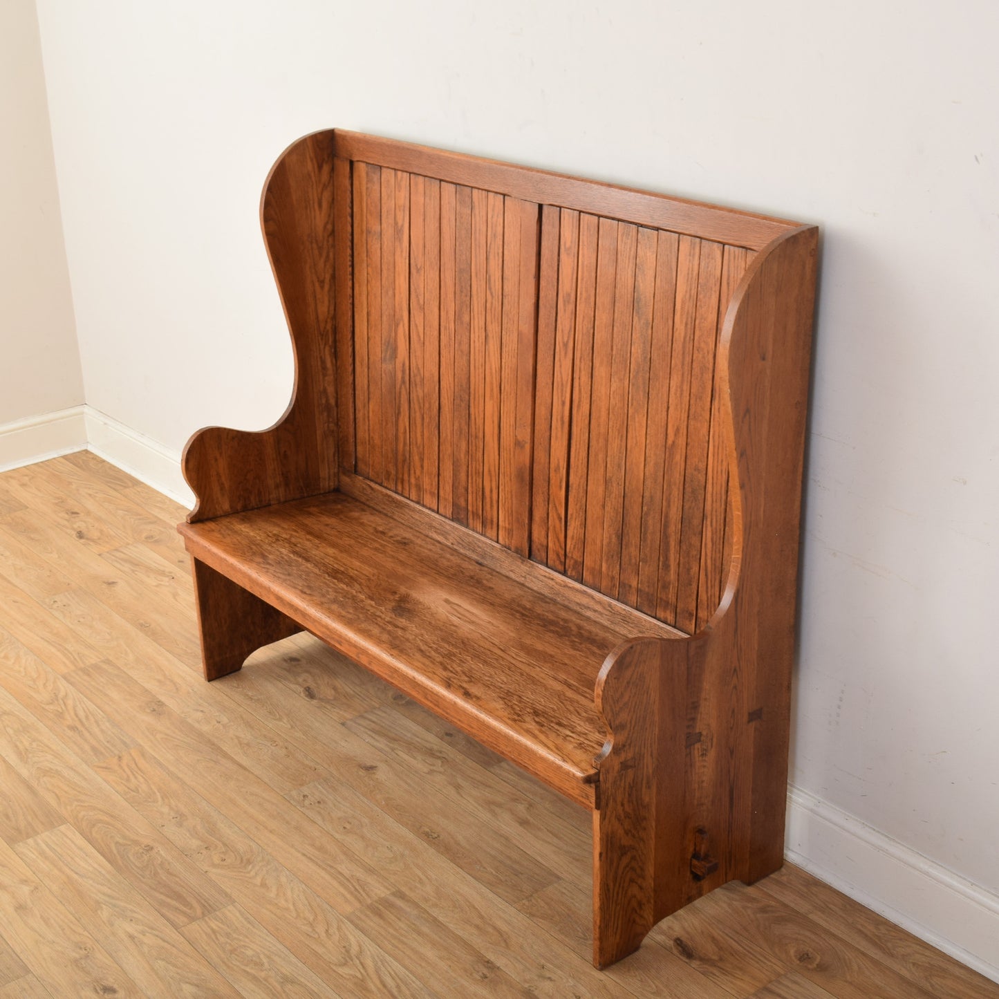 Oak High Back Pew
