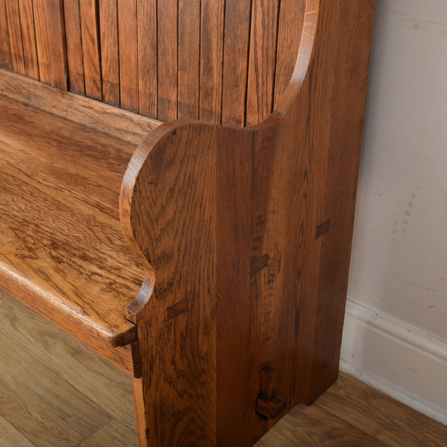 Oak High Back Pew