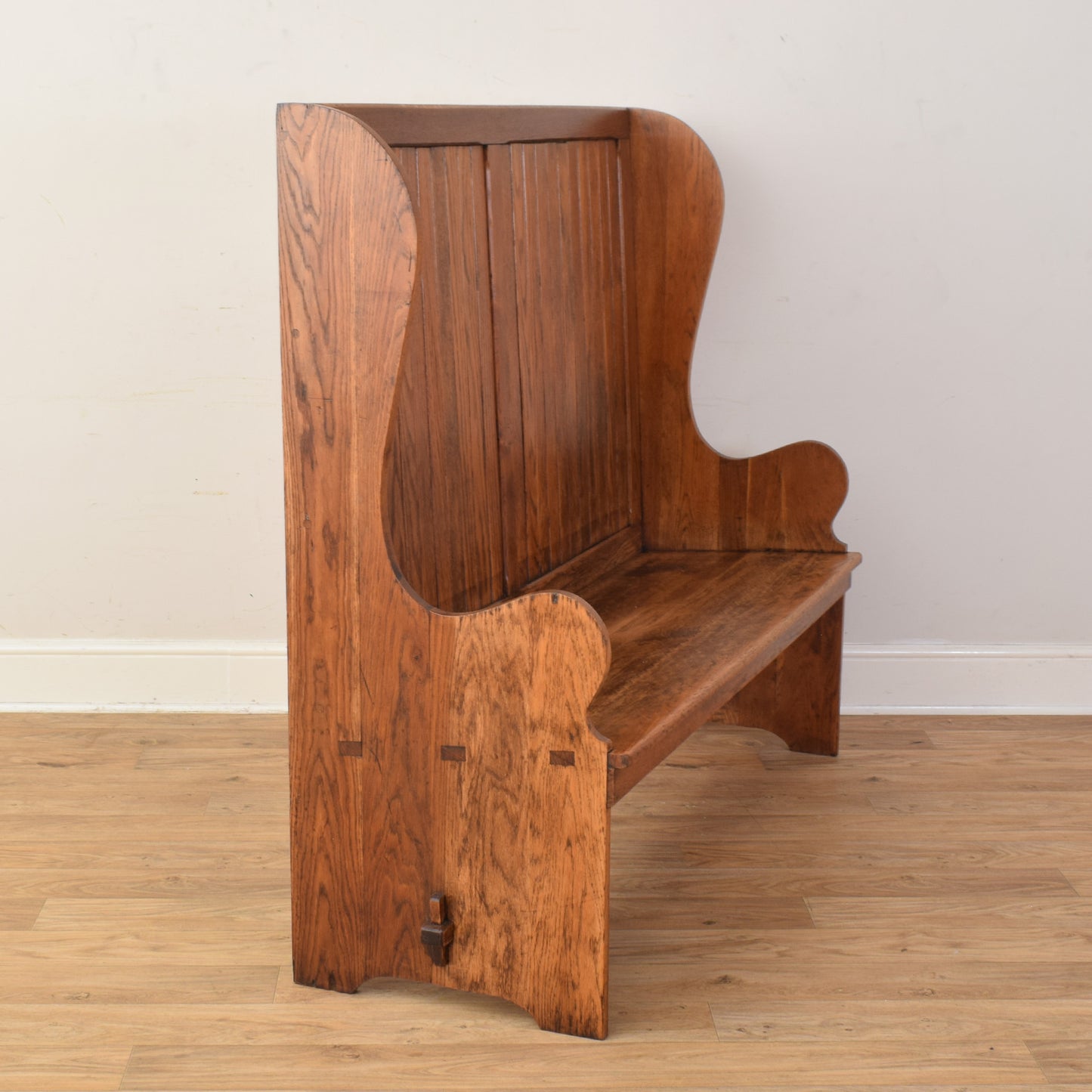 Oak High Back Pew