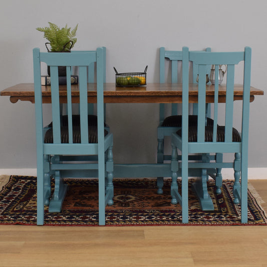 Painted Table and Four Chairs