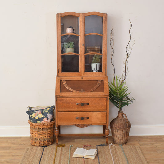 Oak Bureau Bookcase