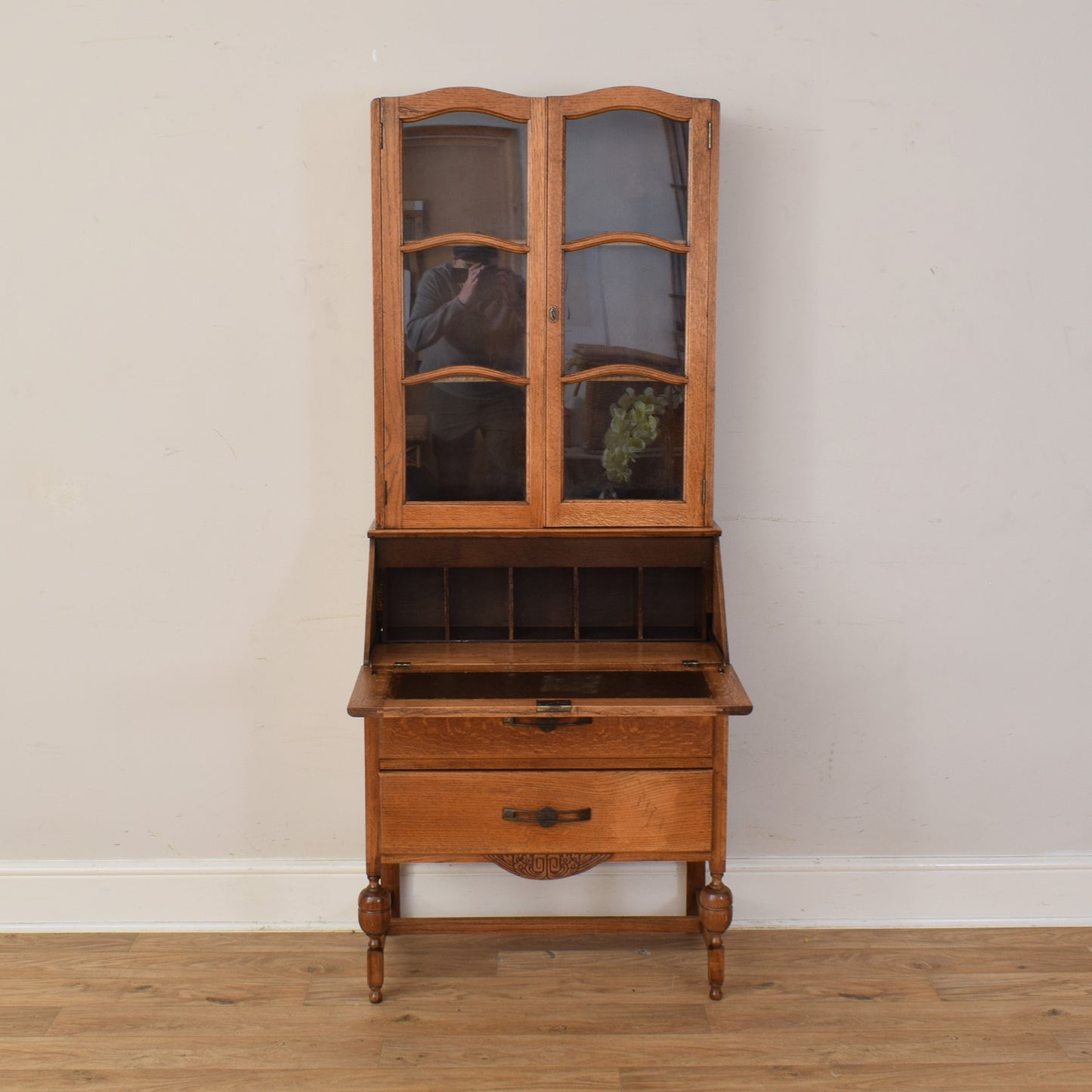 Oak Bureau Bookcase
