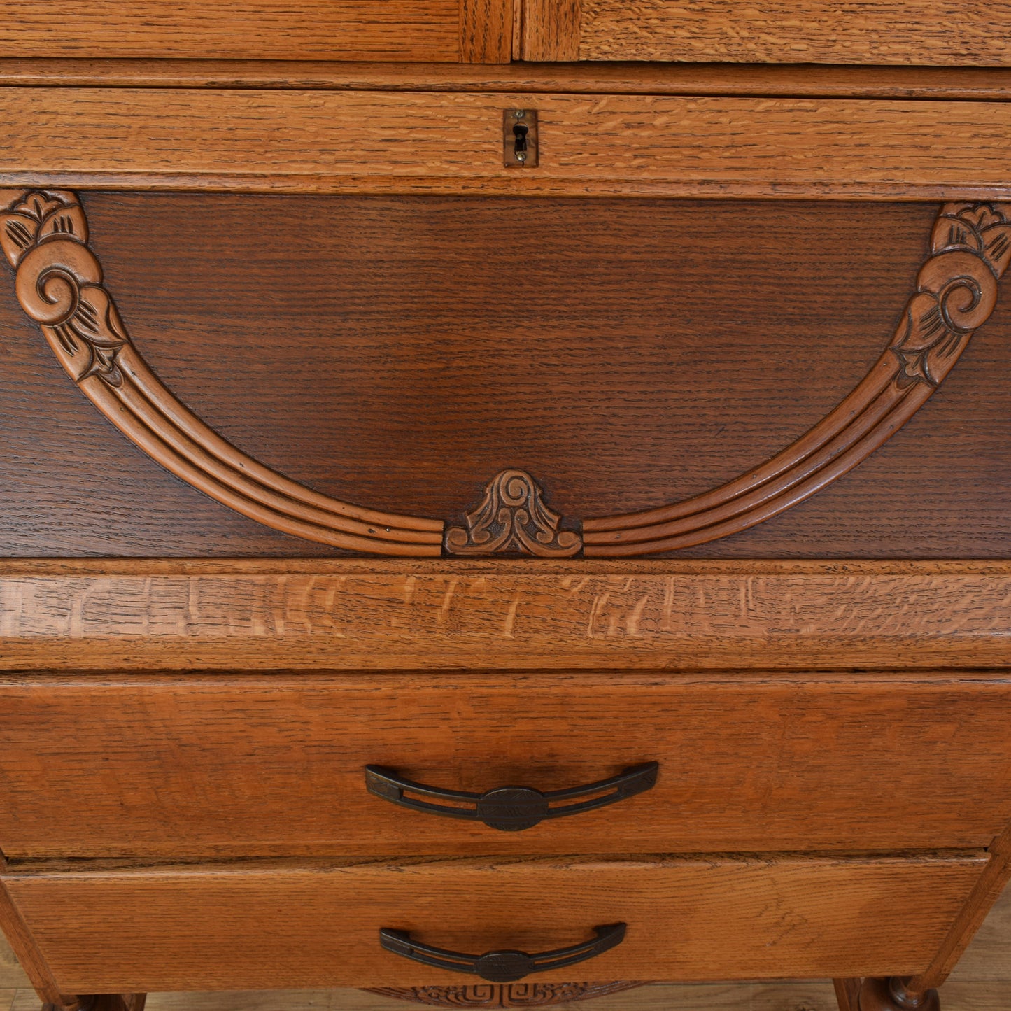 Oak Bureau Bookcase