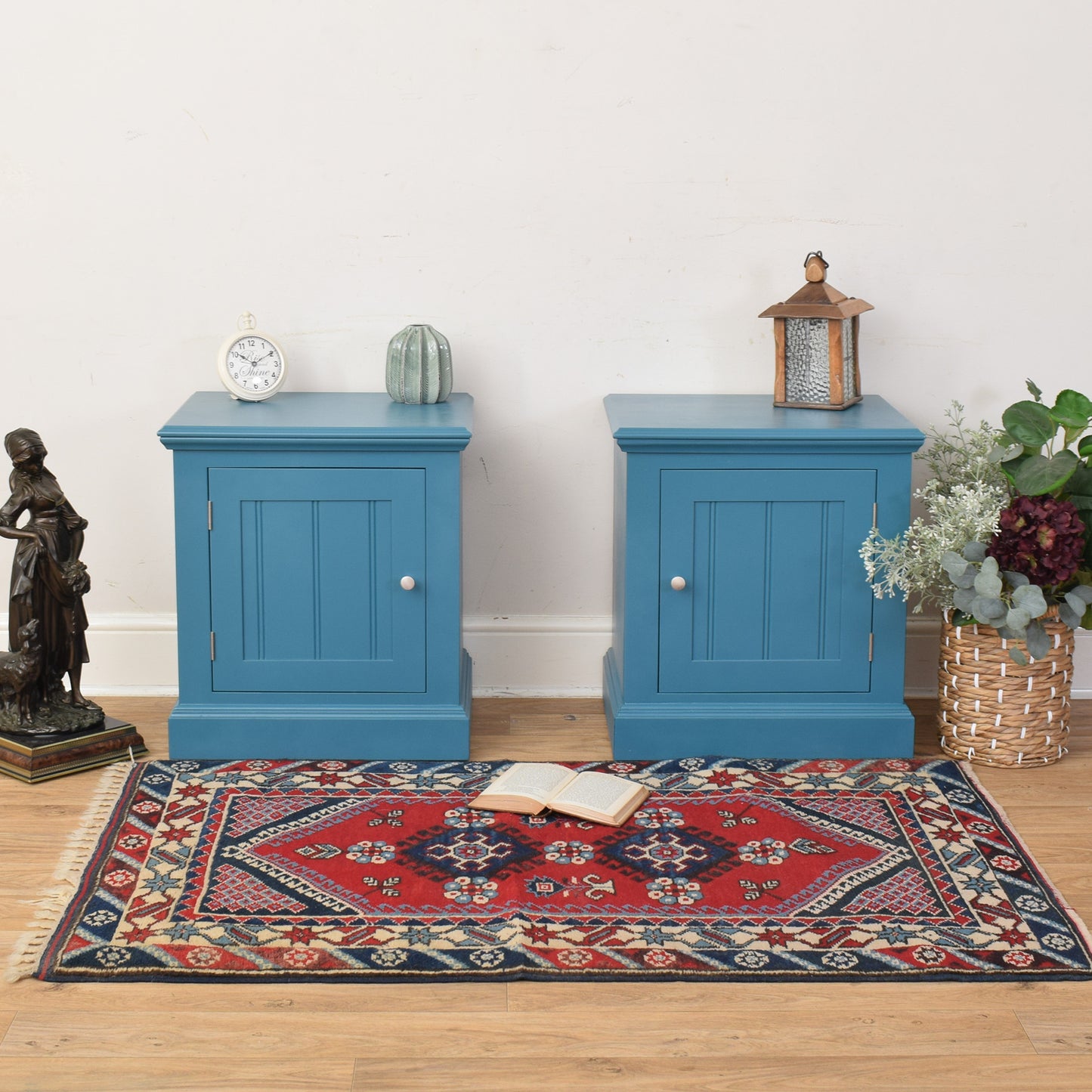 Pair Of Painted Bedsides