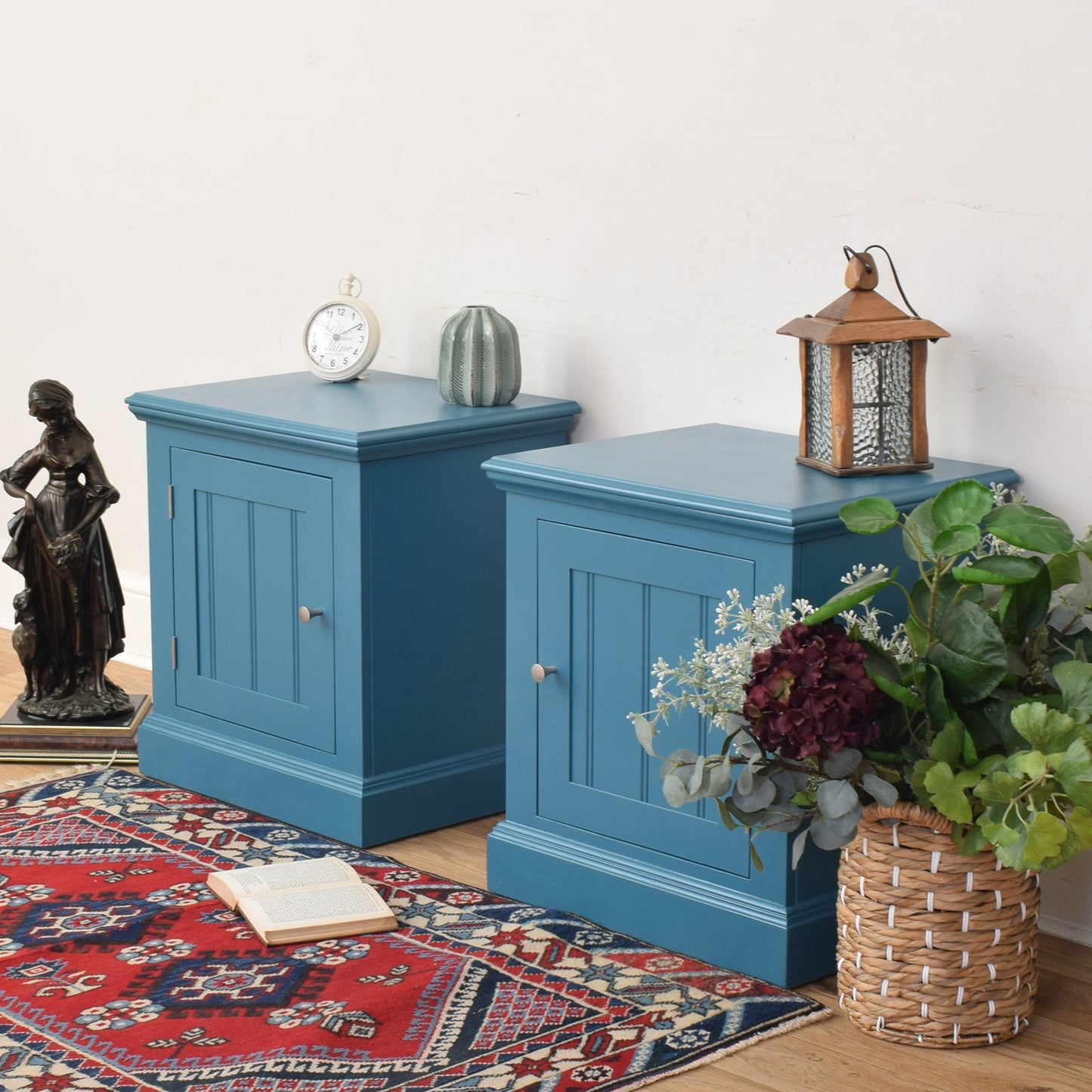 Pair Of Painted Bedsides