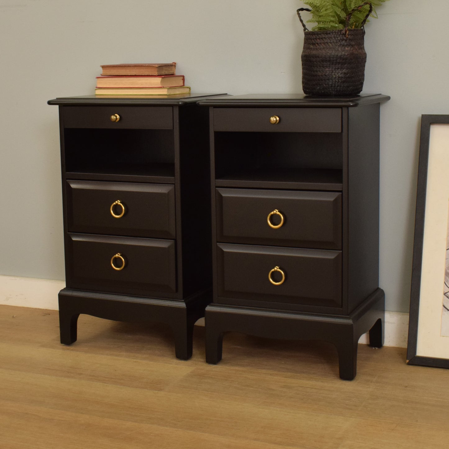 Pair of Stag Bedsides