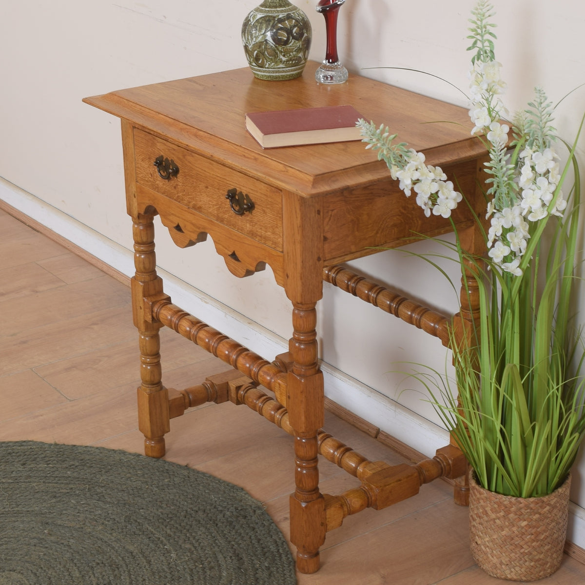 Solid Oak Console Table