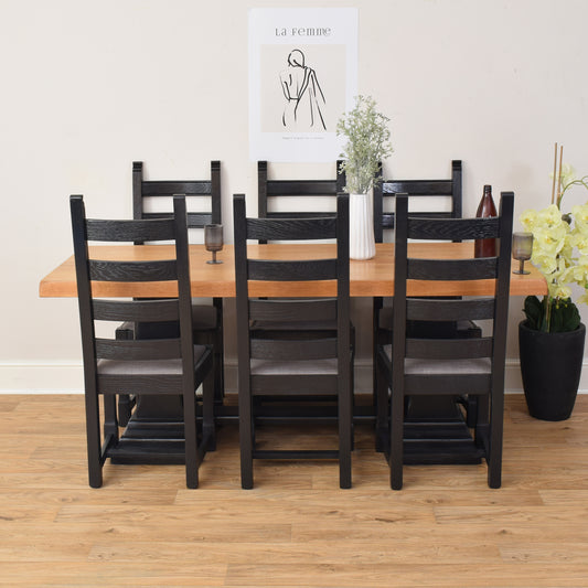 Painted Table And Six Chairs