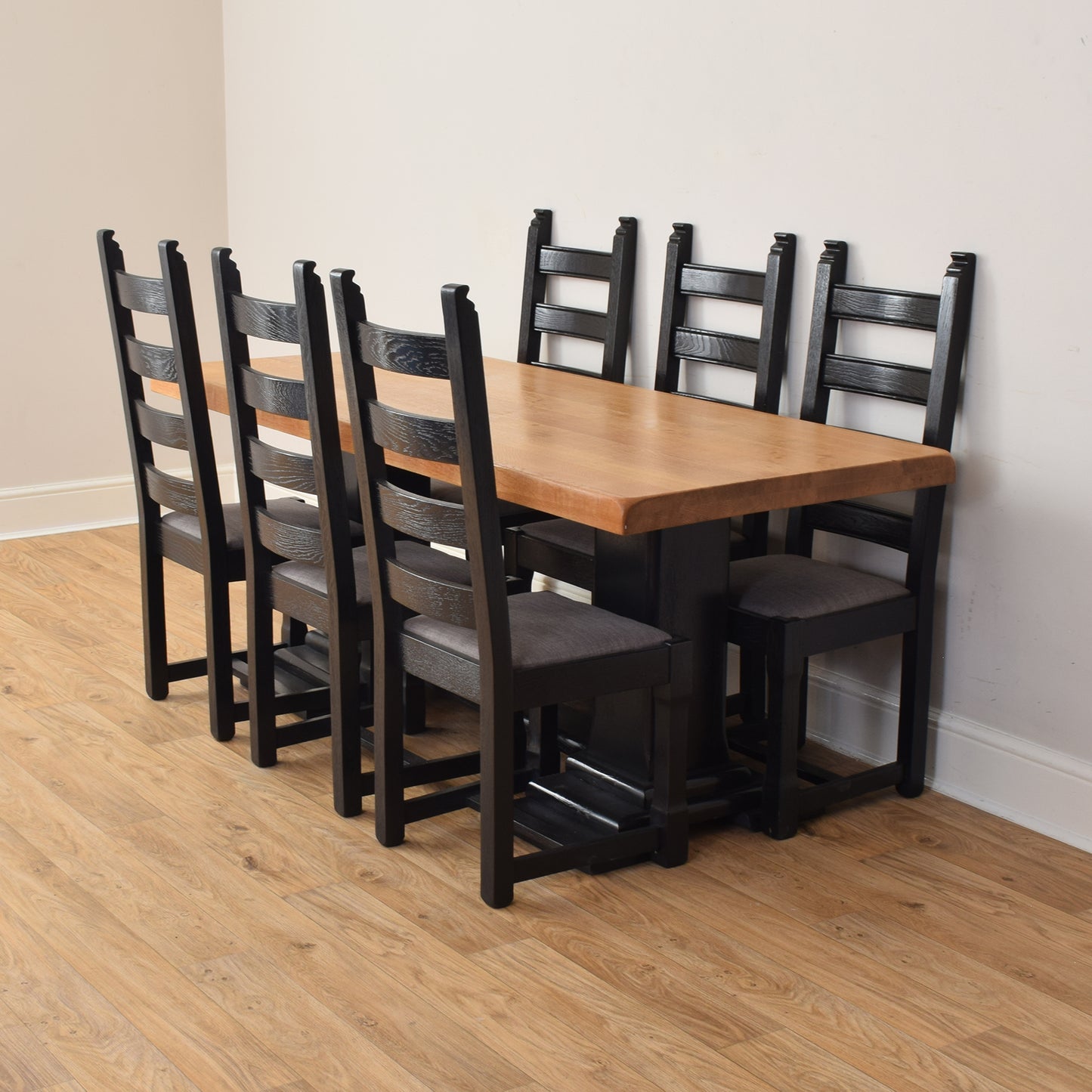 Painted Table And Six Chairs