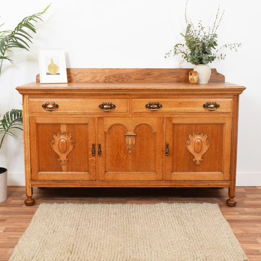 Carved Oak Sideboard