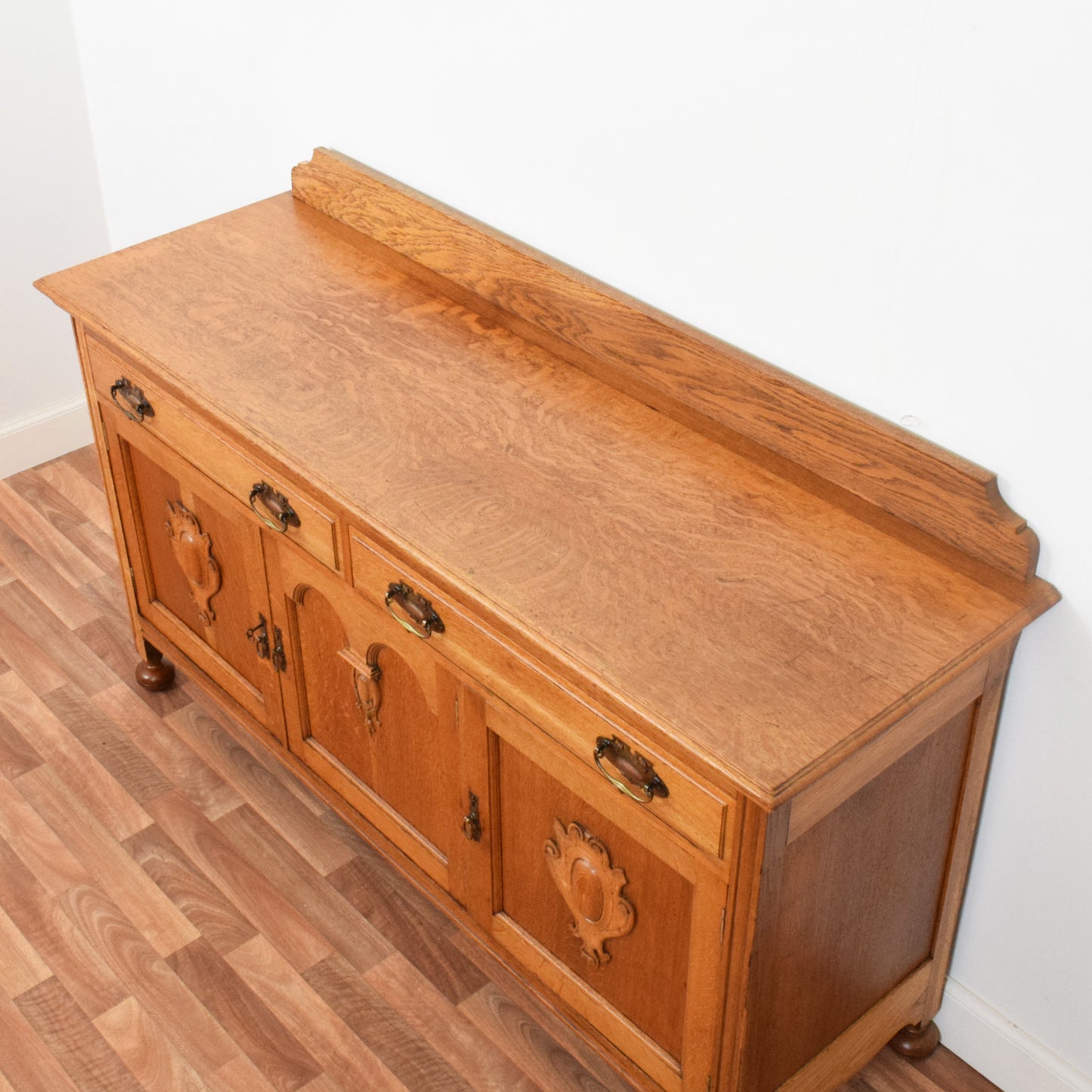 Carved Oak Sideboard