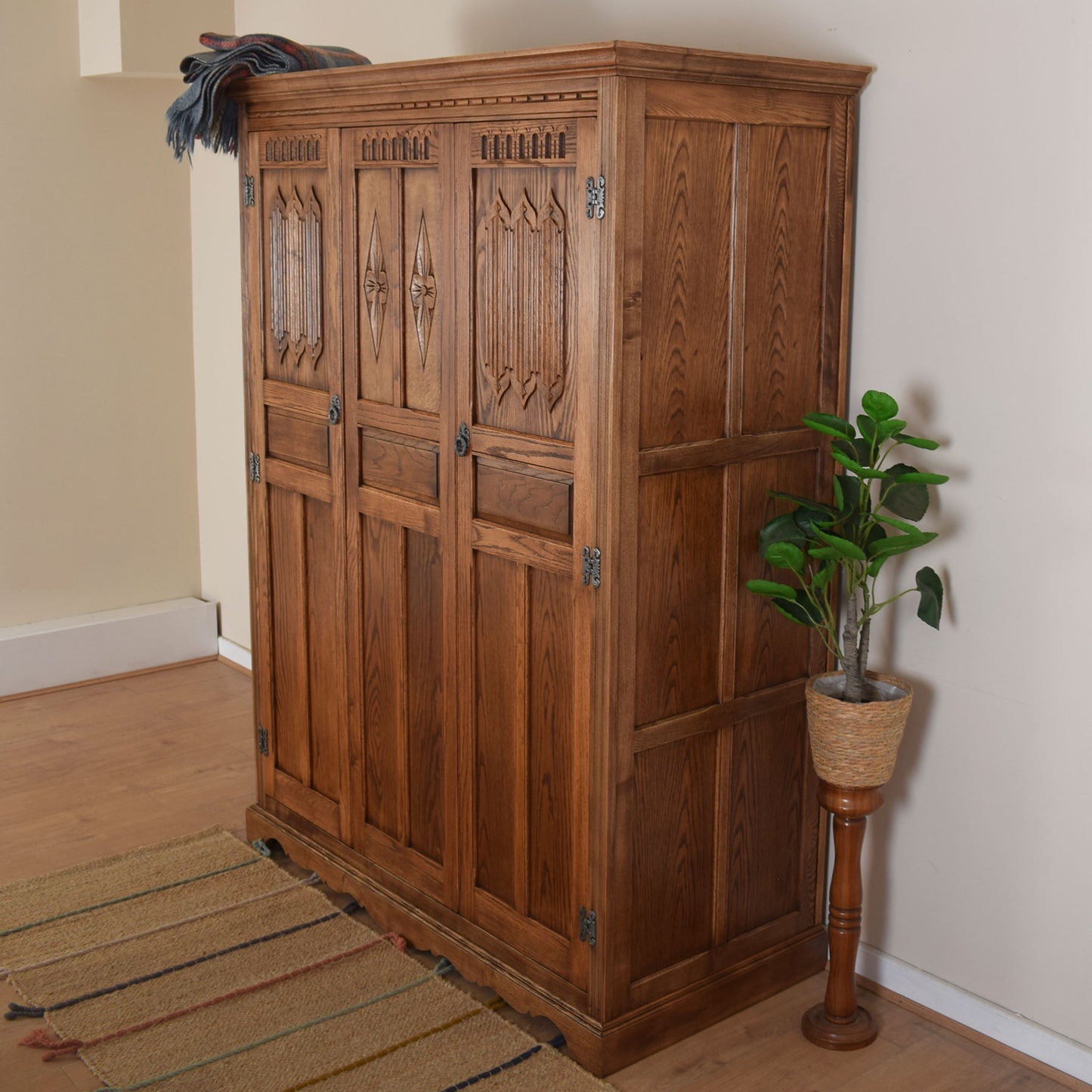 Restored Old Charm Triple Wardrobe
