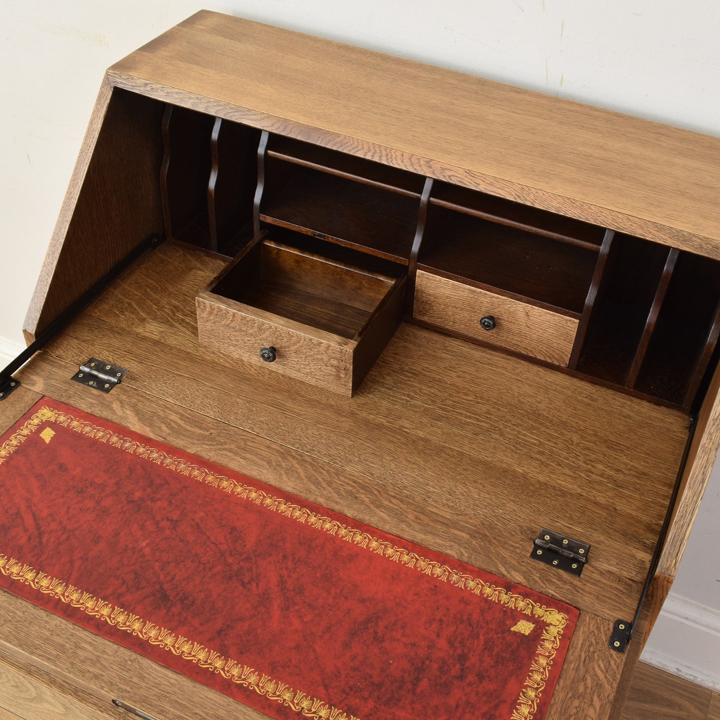 Oak Linenfold Bureau