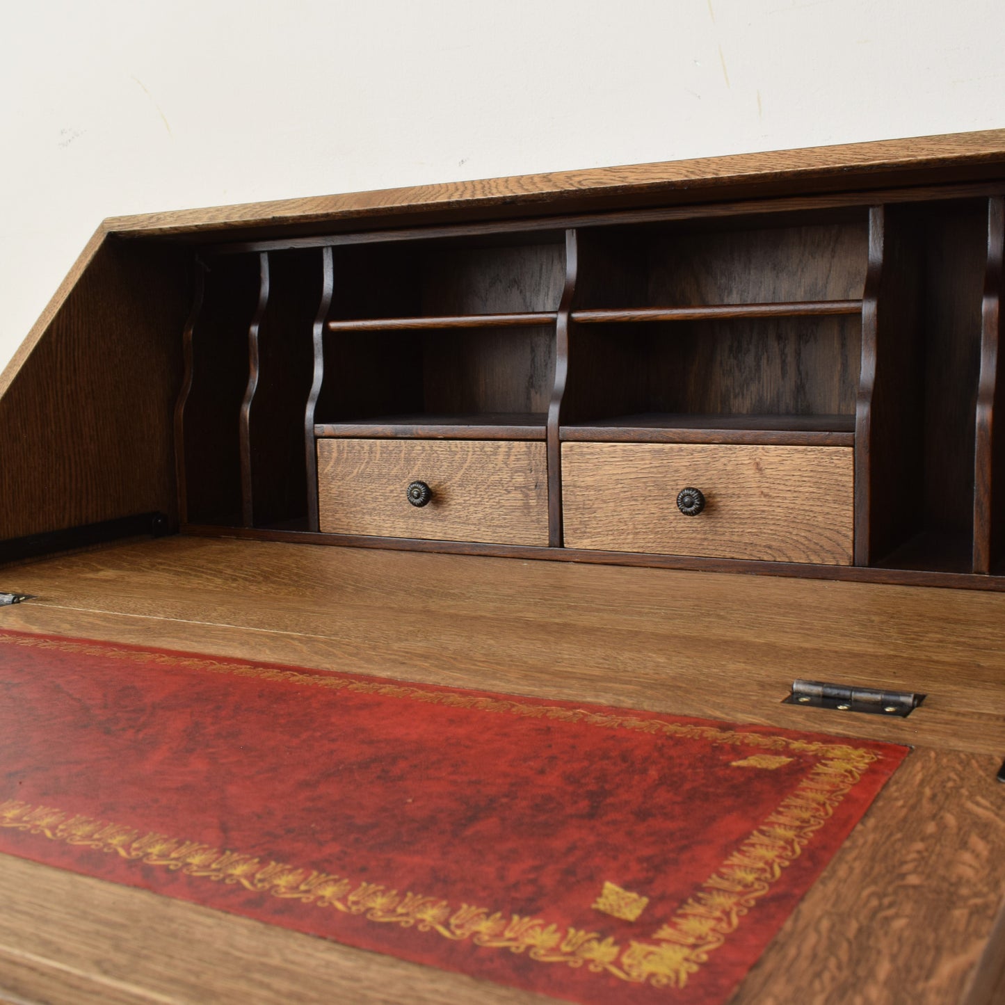 Oak Linenfold Bureau