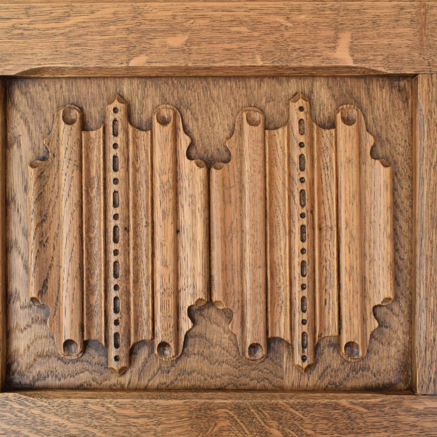 Oak Linenfold Bureau