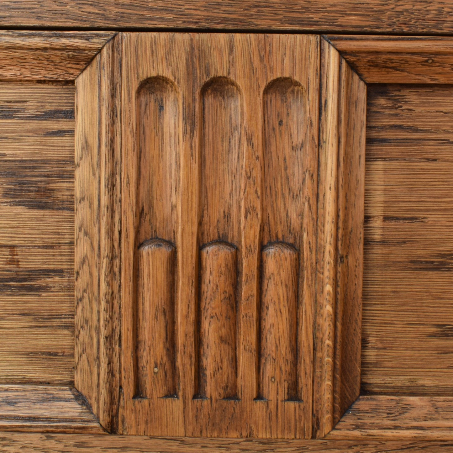 Oak Linenfold Bureau