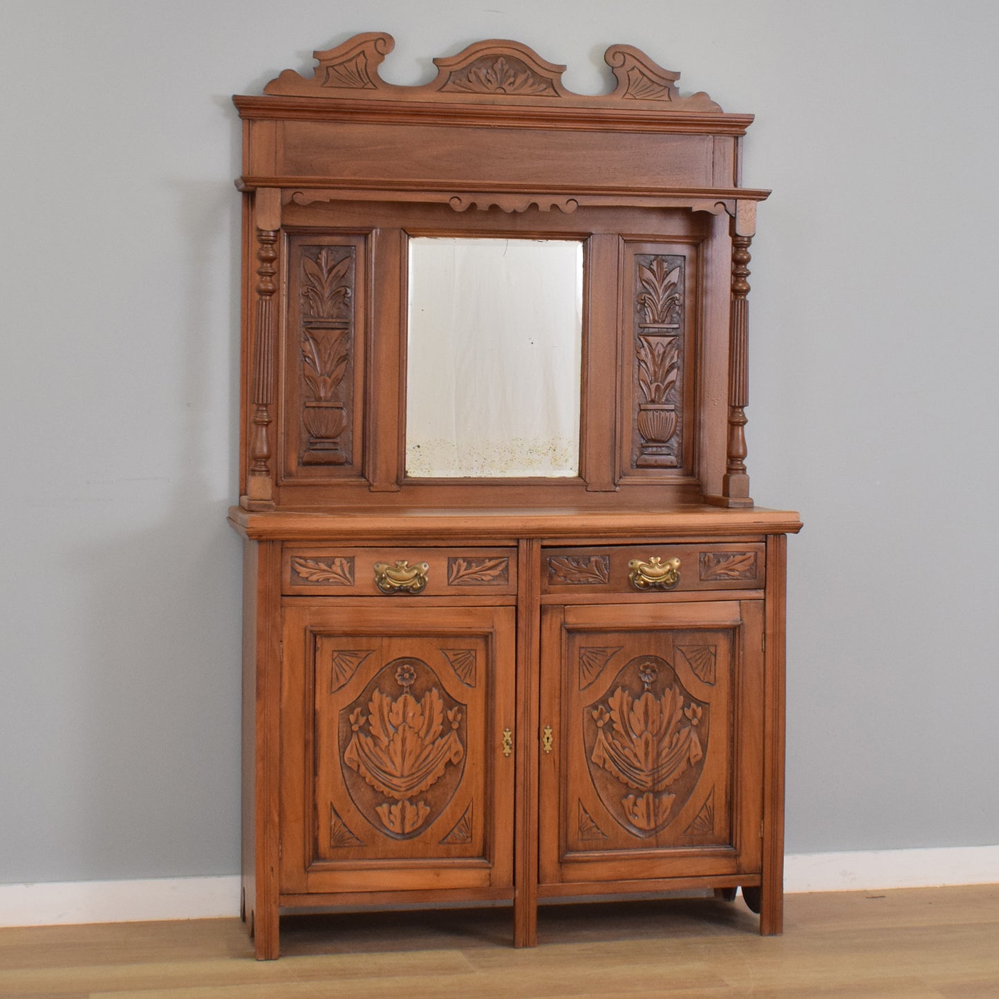 Walnut Mirrored Sideboard