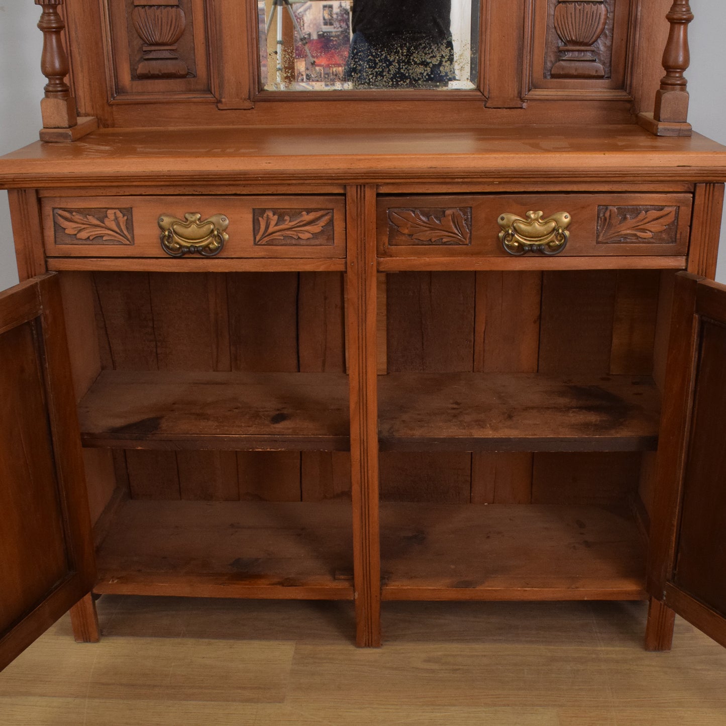 Walnut Mirrored Sideboard
