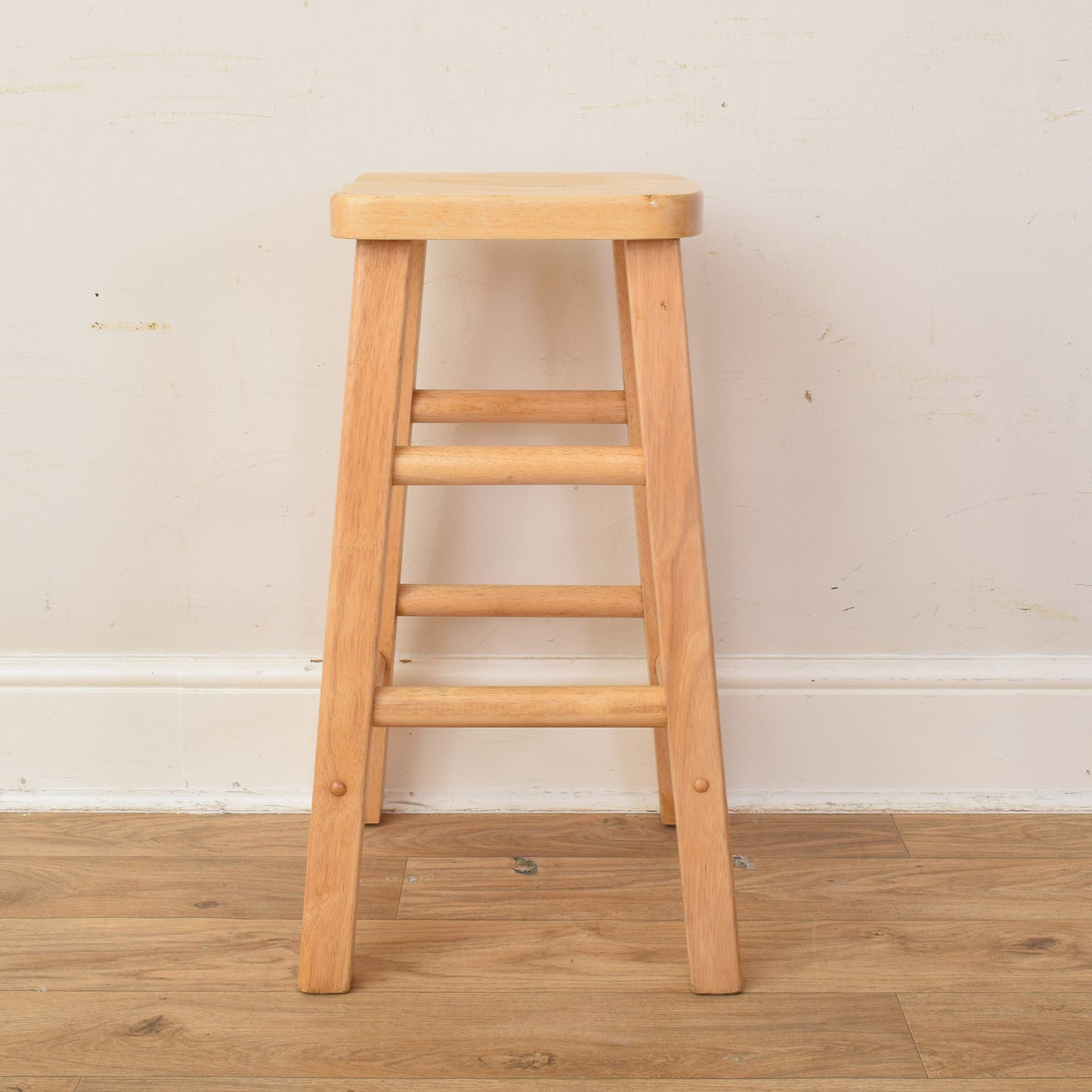 Narrow Pine Table And Two Stools