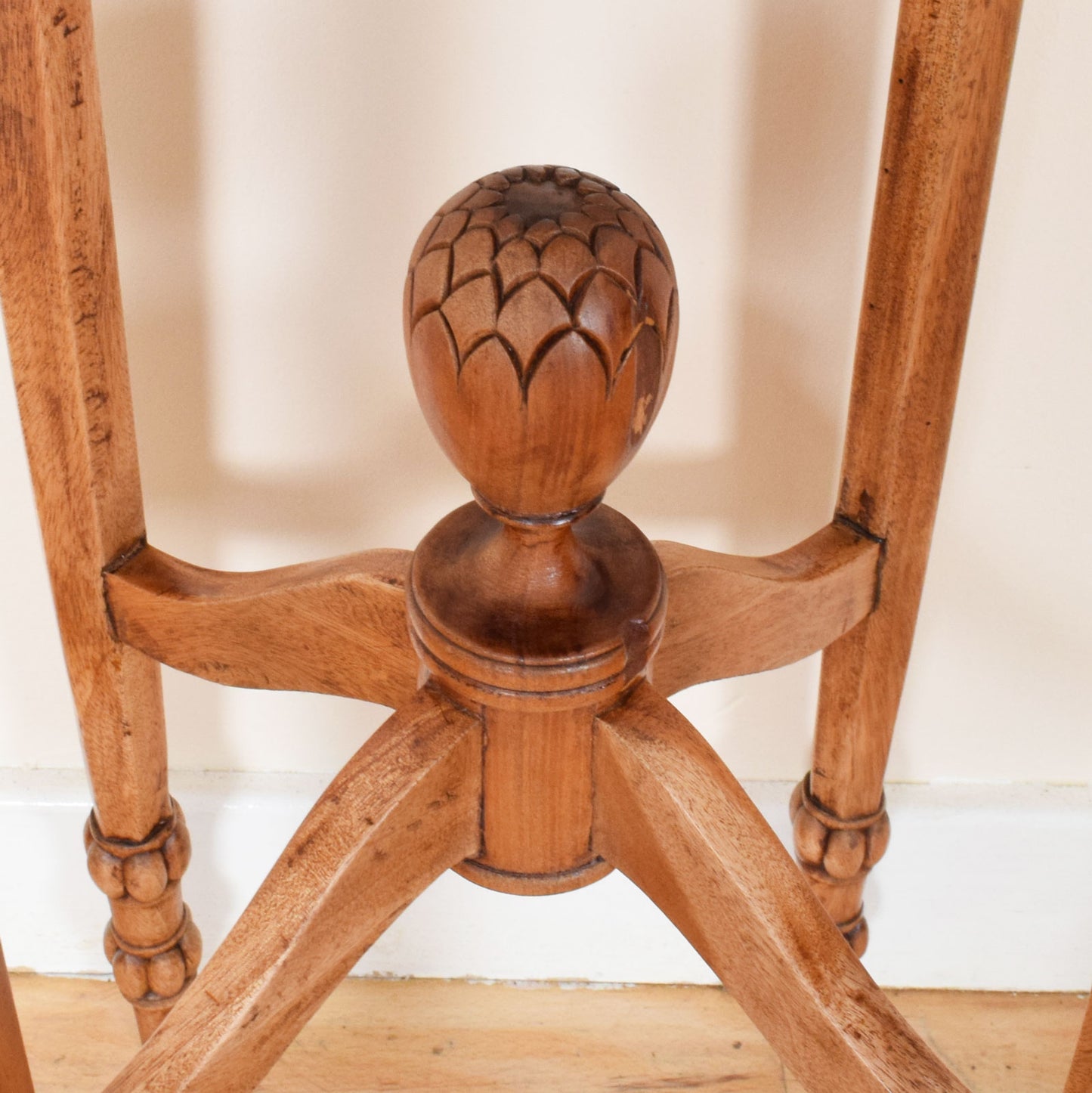 Carved Mahogany Plant Stand