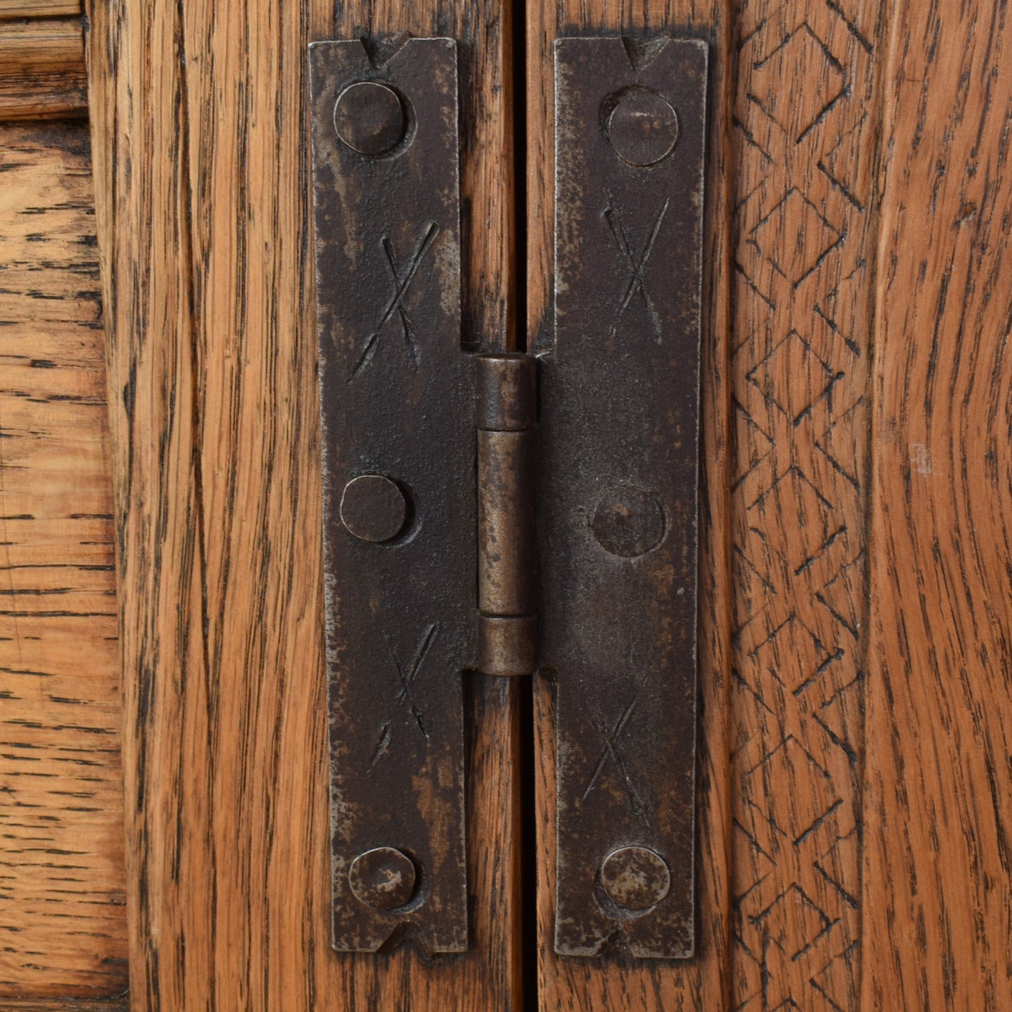 Small Oak Court Cabinet