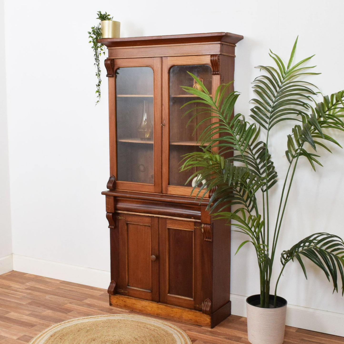Glazed Mahogany Display Dresser