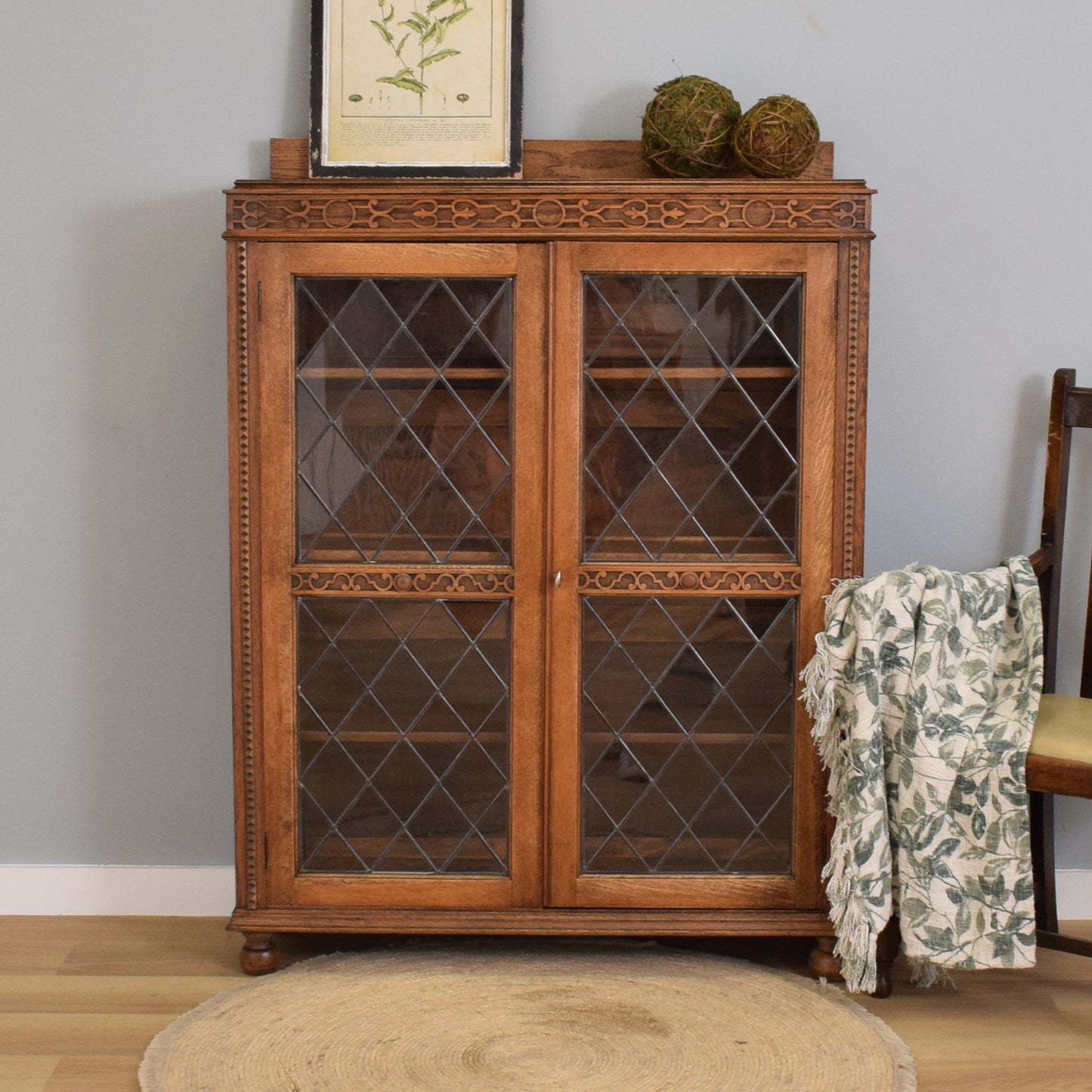 Glazed Oak Cabinet