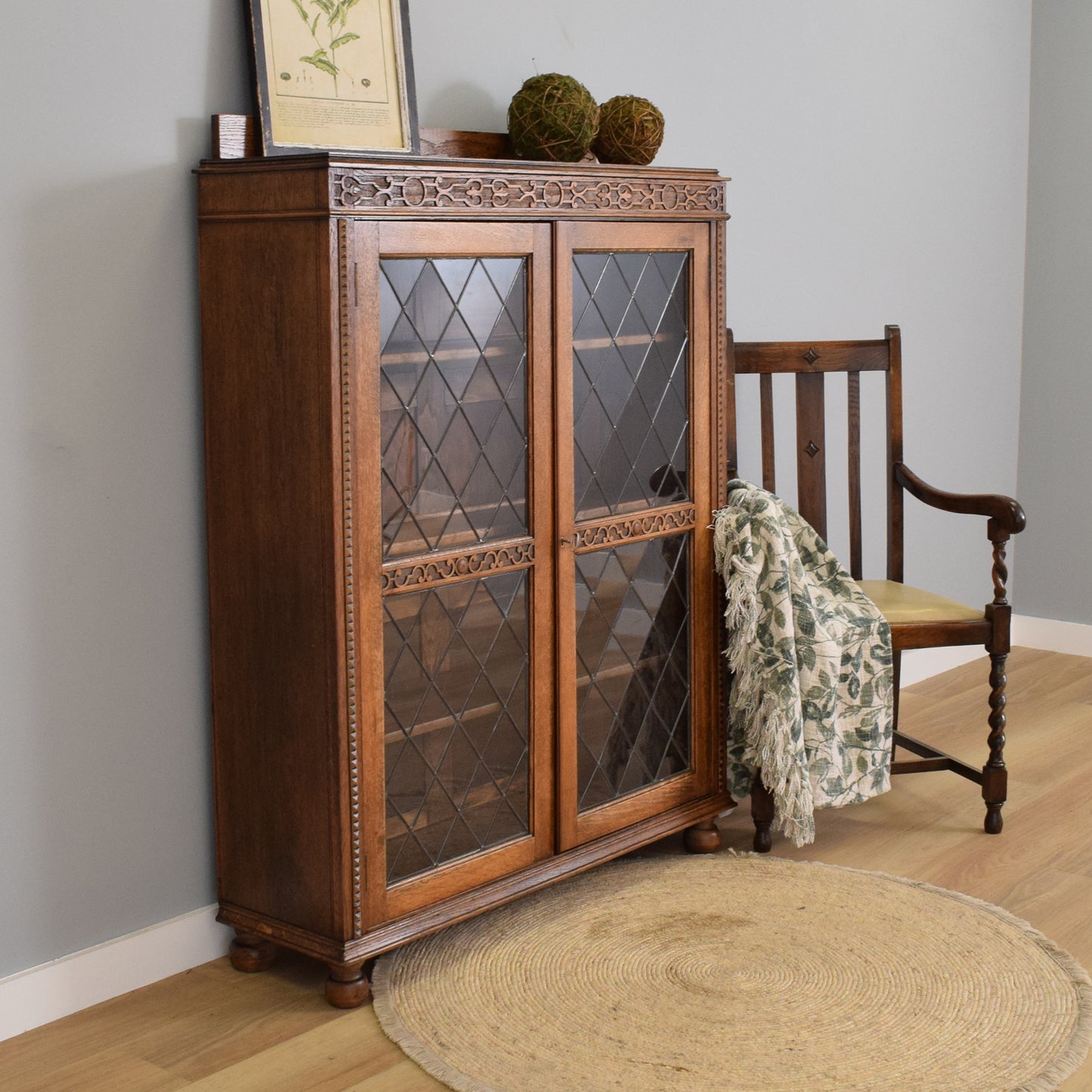 Glazed Oak Cabinet