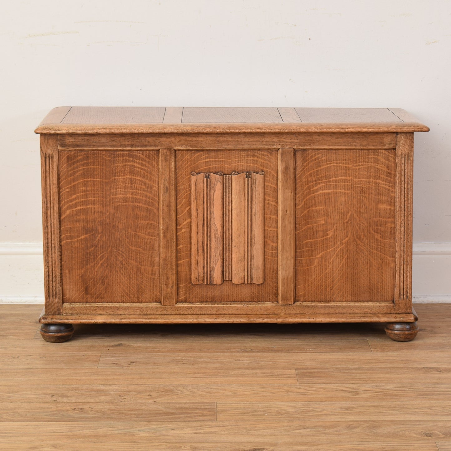 Oak Linenfold Blanket Box