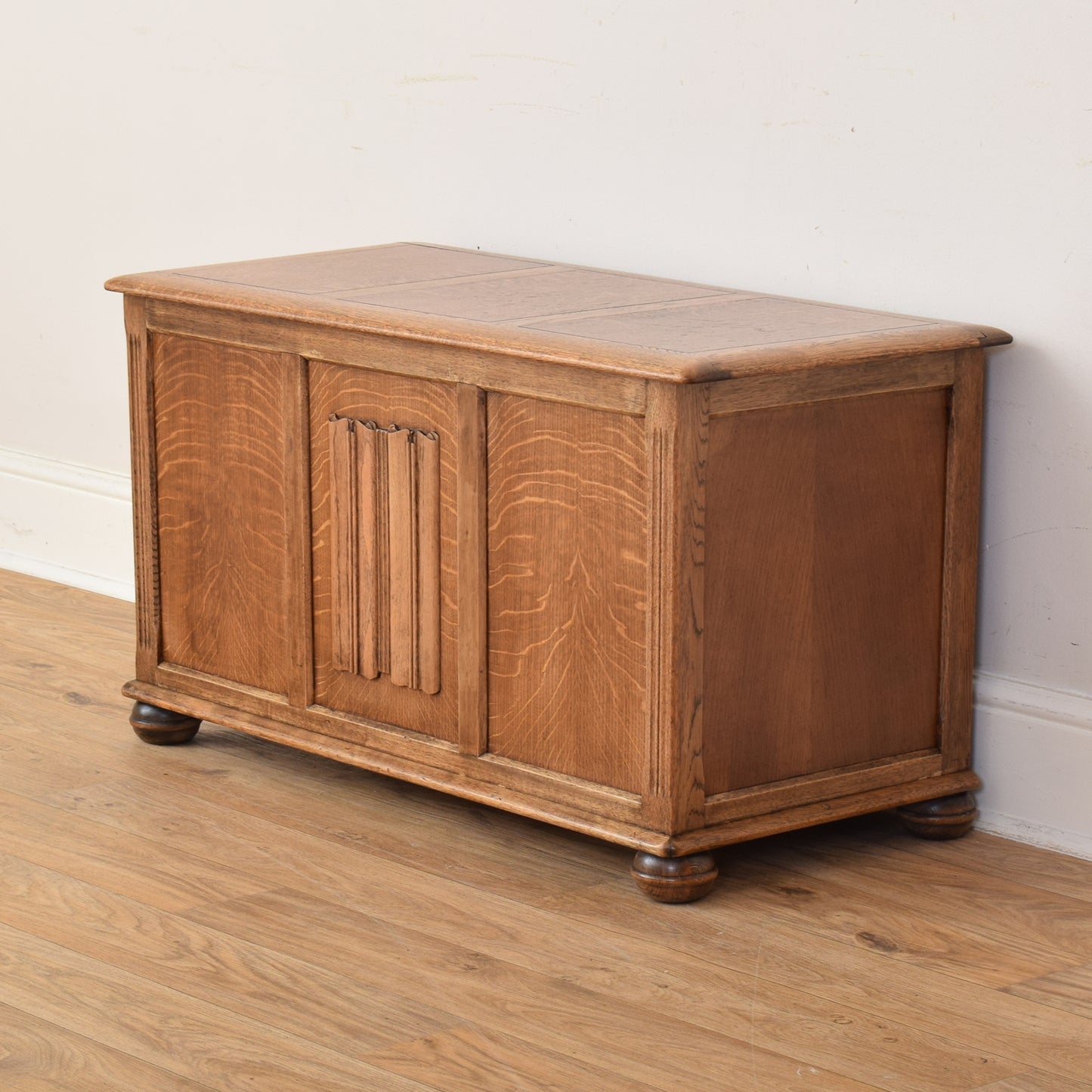 Oak Linenfold Blanket Box
