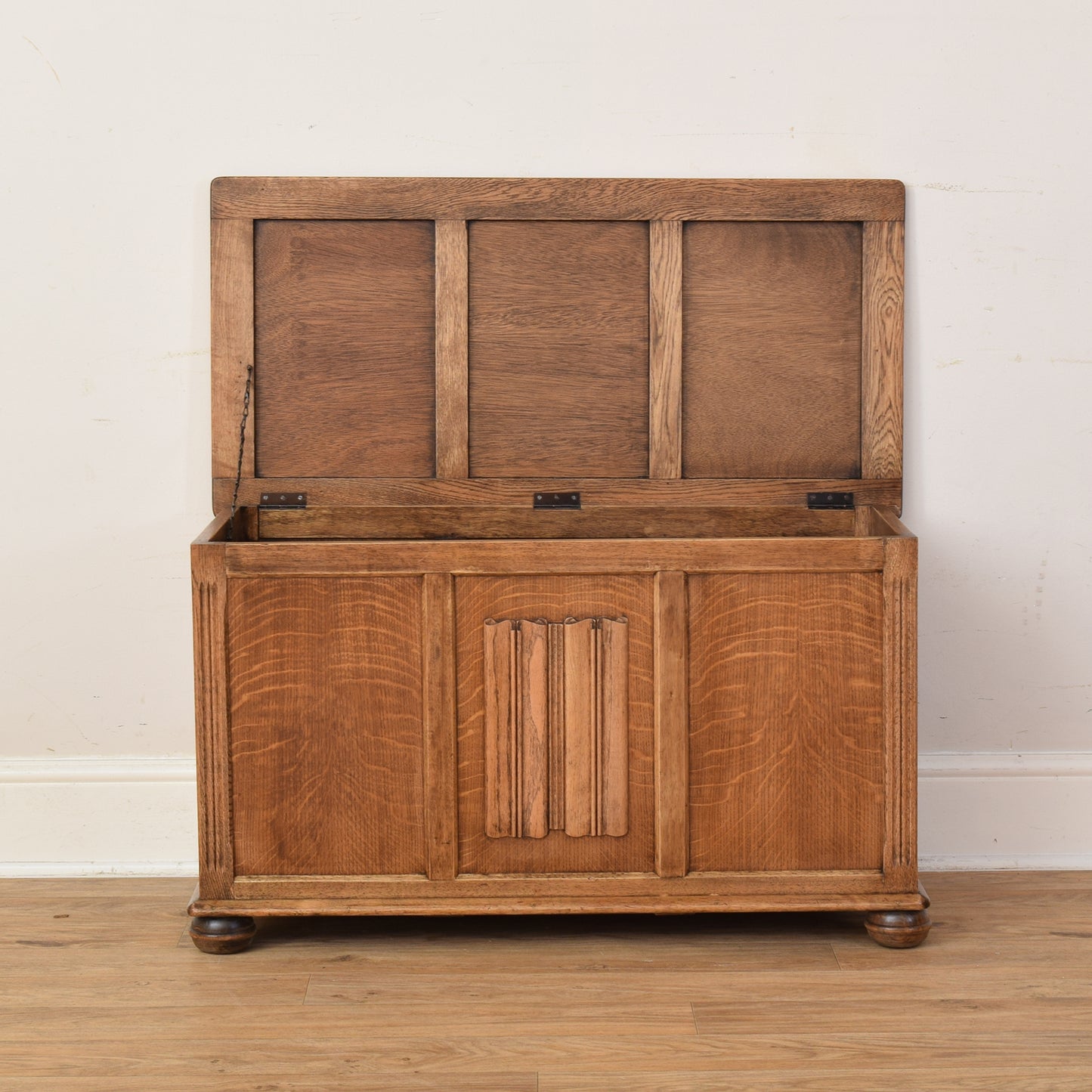 Oak Linenfold Blanket Box