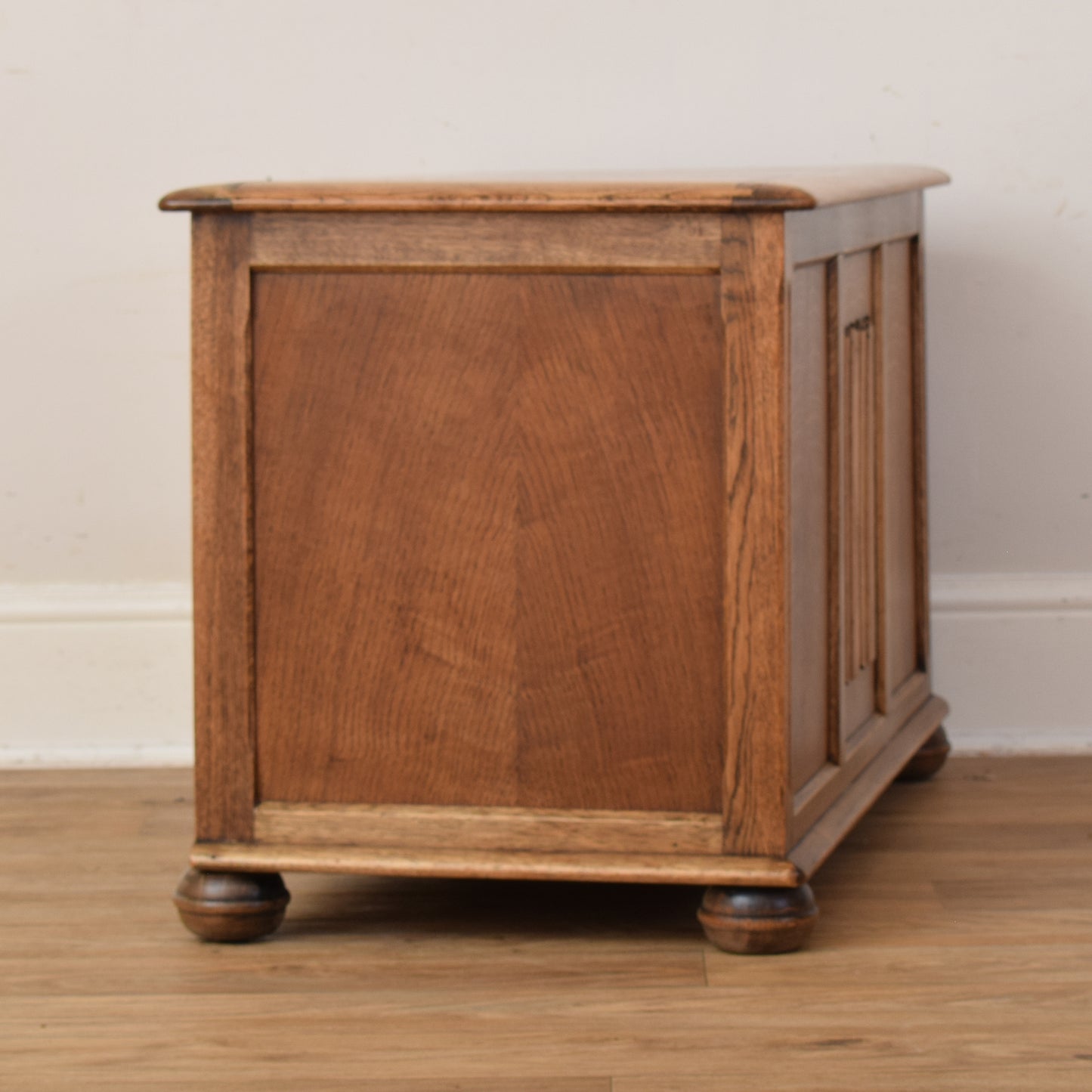 Oak Linenfold Blanket Box