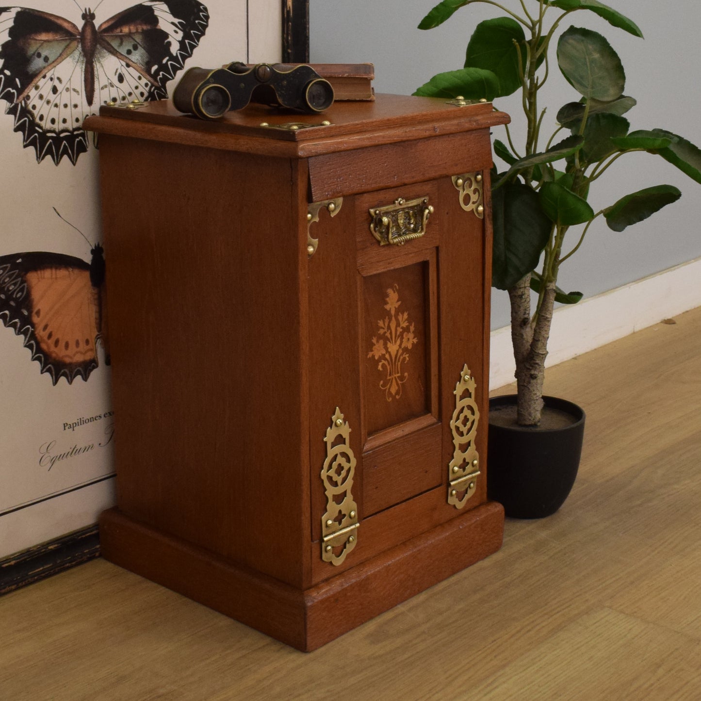 Vintage Mahogany Coal Scuttle