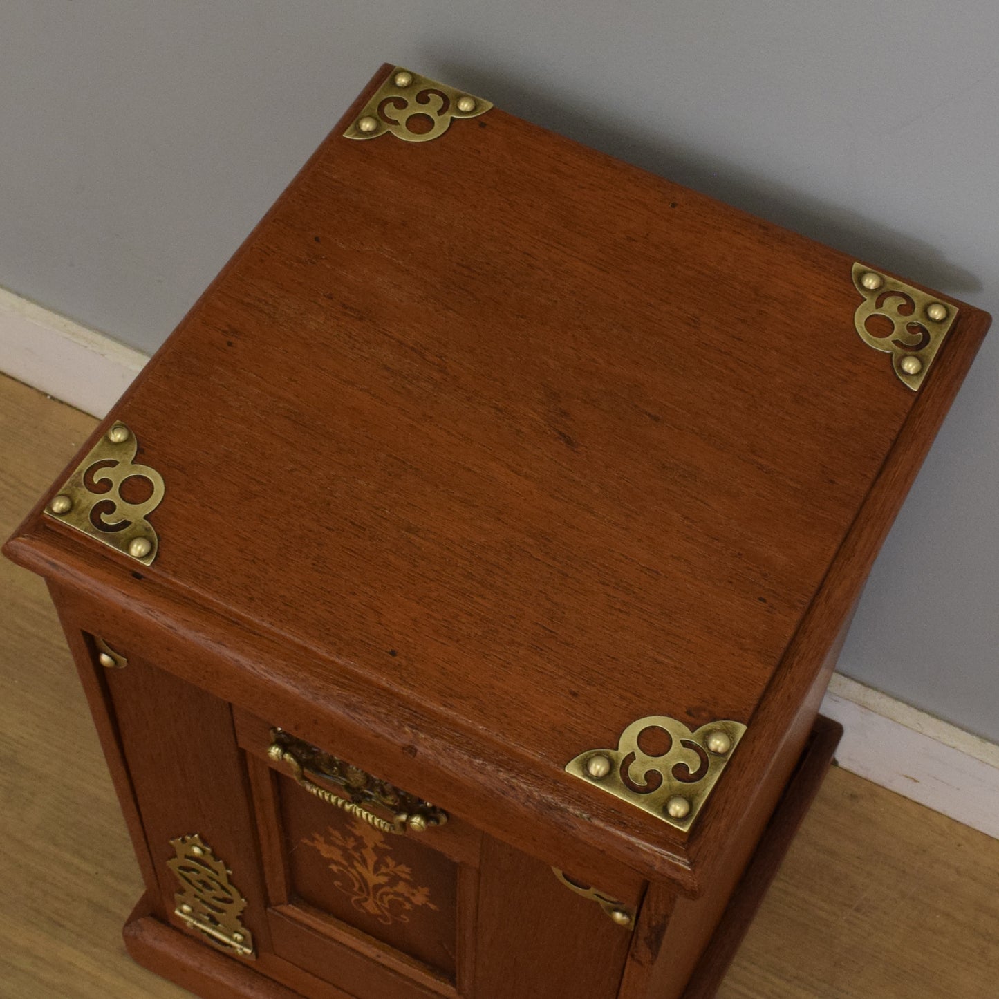 Vintage Mahogany Coal Scuttle
