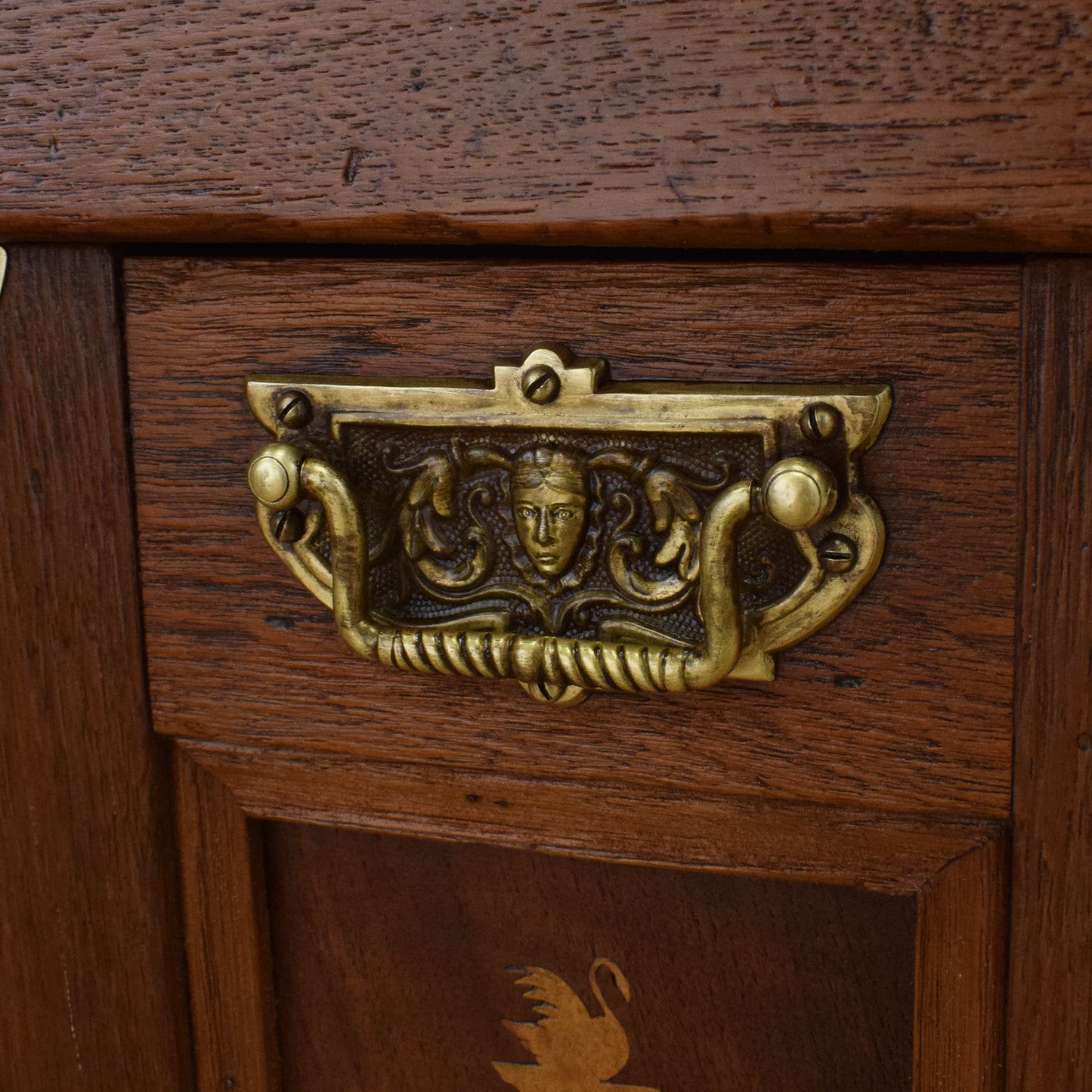 Vintage Mahogany Coal Scuttle